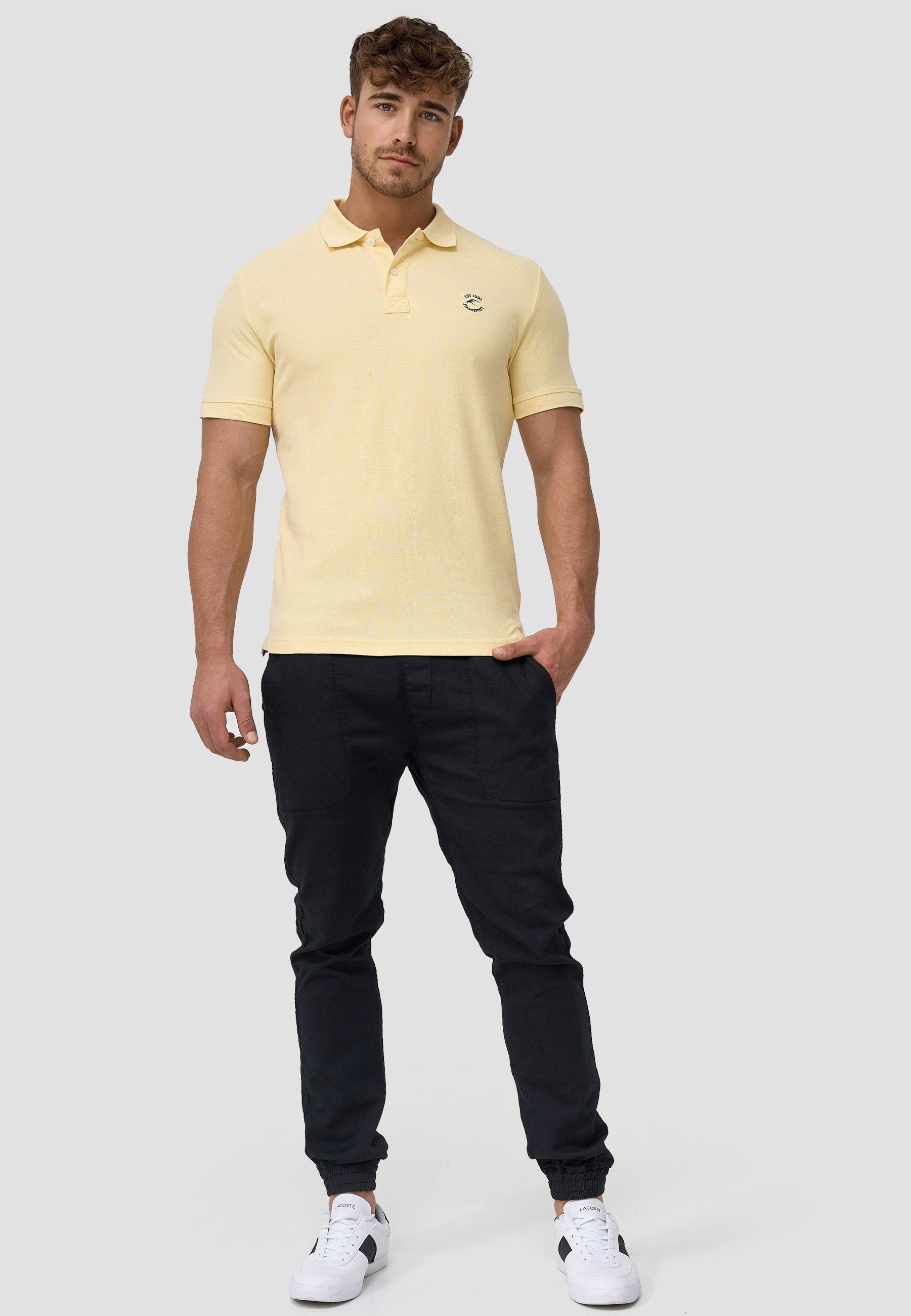 Indicode Poloshirt Herren Wadim Polo Shirt Herrenshirt mit feiner Logo-Stickerei auf der Brust