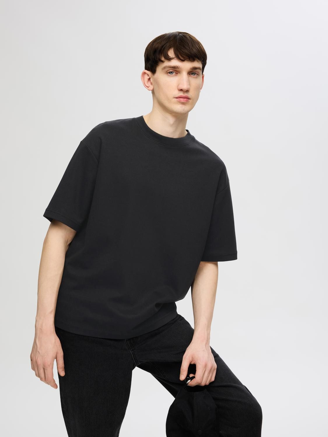Selected Rundhalsshirt SLHLOOSEOSCAR SS O-NECK TEE NOOS