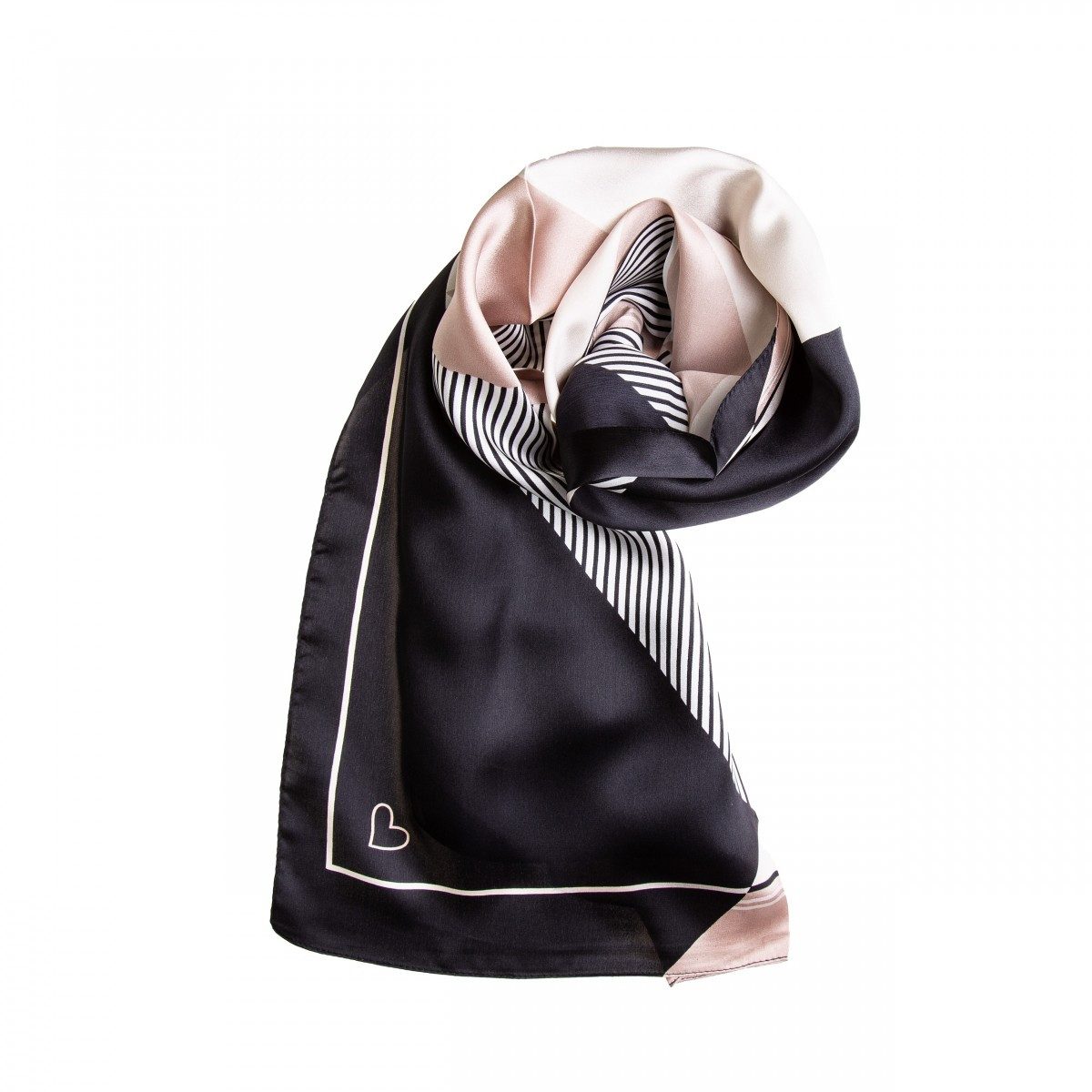 SEABRIGHT Seidenschal Seidenschal Halstuch Schal Satin Grafikprint