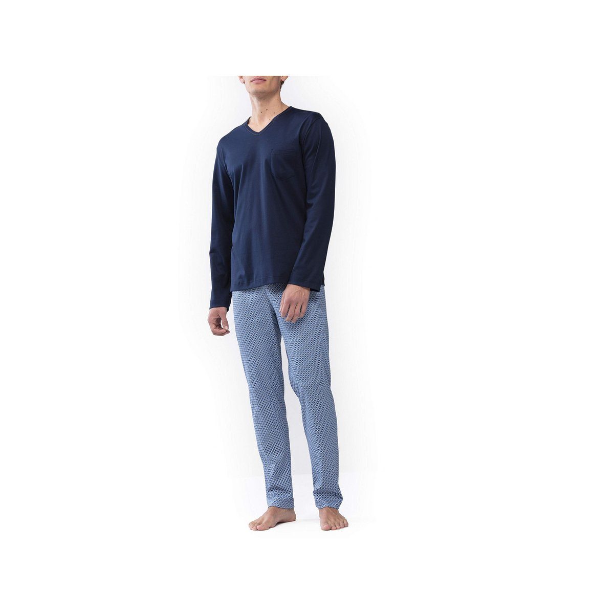 mey SCHLAFHOSE LANG SERIE SLEEPY&EASY - Pyjamabroek - true blue/blauw mey SCHLAFHOSE LANG SERIE SLEEPY&EASY - Pyjamabroek - true blue/blauw