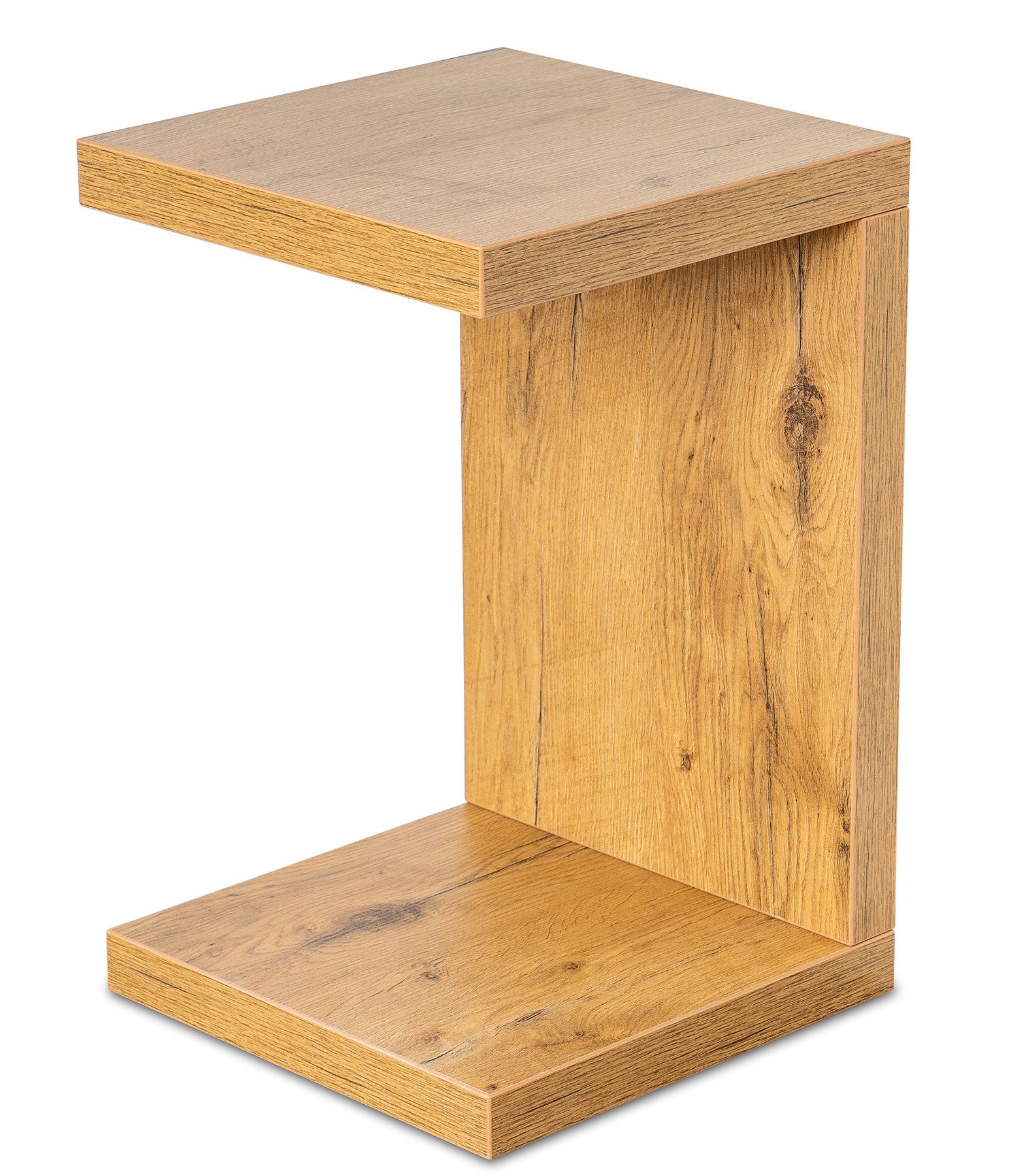 Levandeo® Couchtisch, Beistelltisch Coco Kernbuche 32x32cm Höhe 50cm