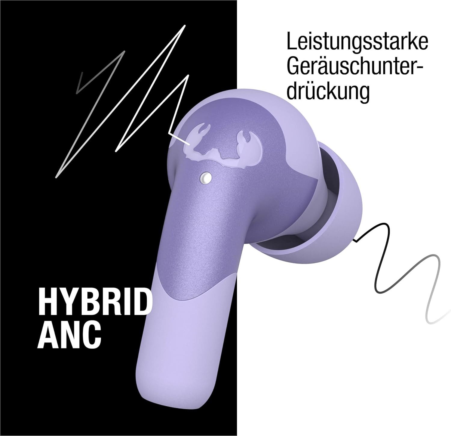 Fresh 'n Rebel Bluetooth Kopfhörer mit ANC, 34h Akku, IPX4, Mikrofon In-Ear-Kopfhörer (Bis zu 34 Stunden Akkulaufzeit bieten langanhaltenden Musikgenuss ohne häufiges Aufladen unterwegs oder zuhause., Kabelose Noise Cancelling Kopfhöre mit ENC Bluetooth 5.3 Touch Control)