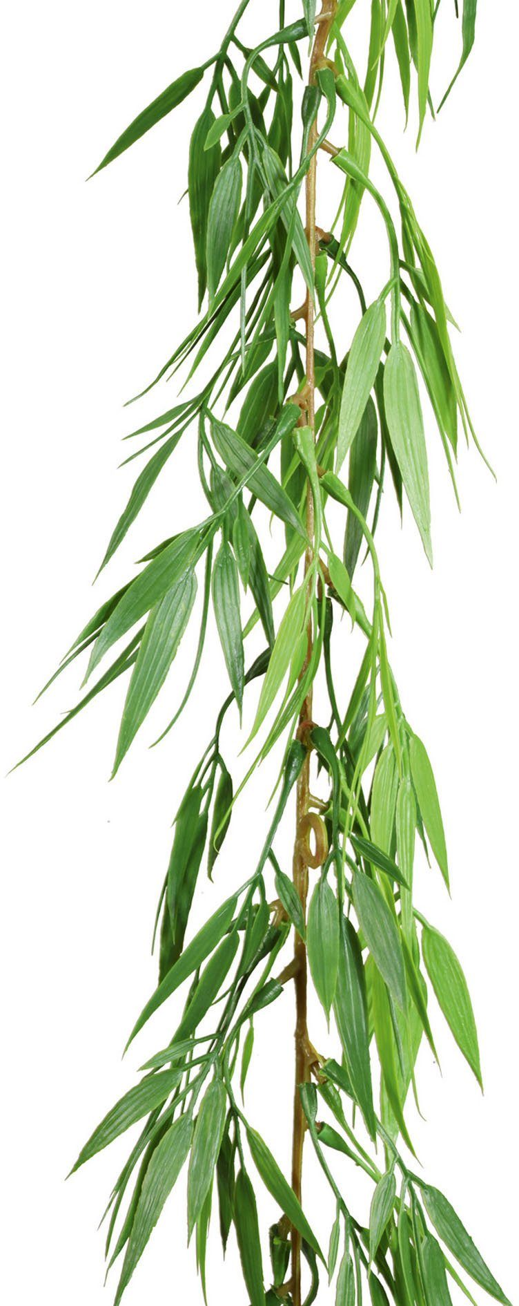 2er Bambus, Creativ Set Höhe green, Kunstgirlande Bambusgirlande 180 cm,
