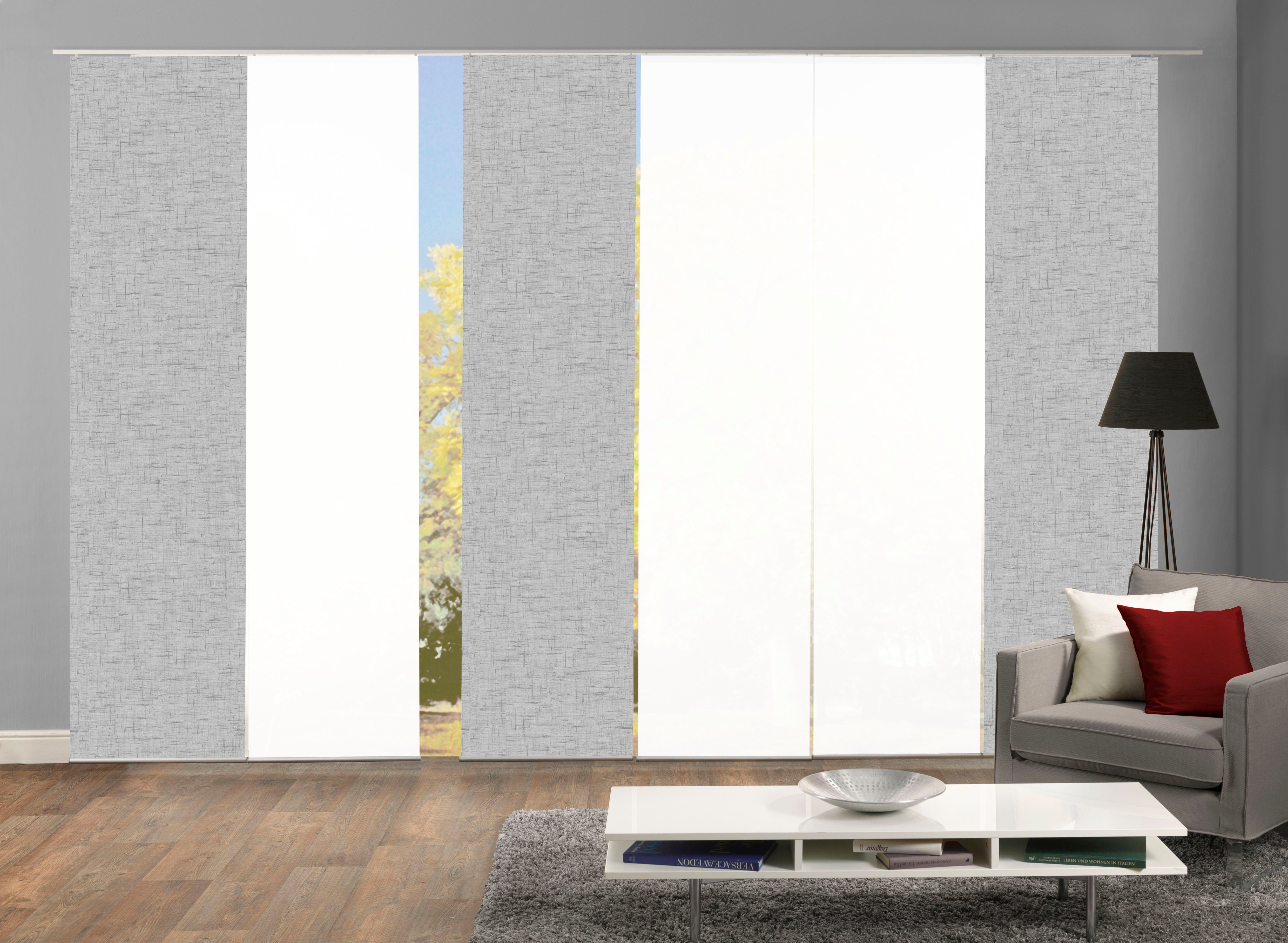 HOME WOHNIDEEN Schiebegardine PIVE 6er SET (6 St), Paneelwagen, blickdicht, günstig online kaufen