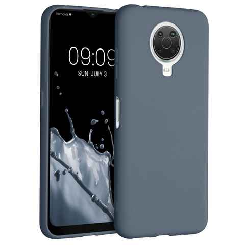 kwmobile Handyhülle Hülle für Nokia G20 / G10, Hülle Silikon - Soft Handyhülle - Handy Case Cover - Dunkler Schiefer