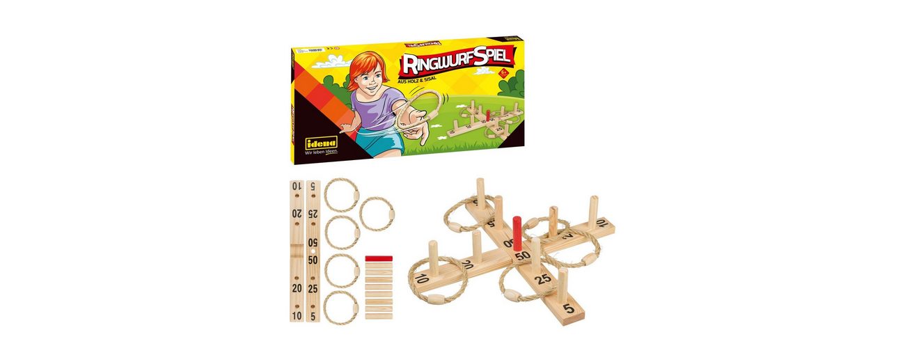 Ringwurfspiel Aus Kiefernholz - Premium Garten-Set Für Familien-Spaß