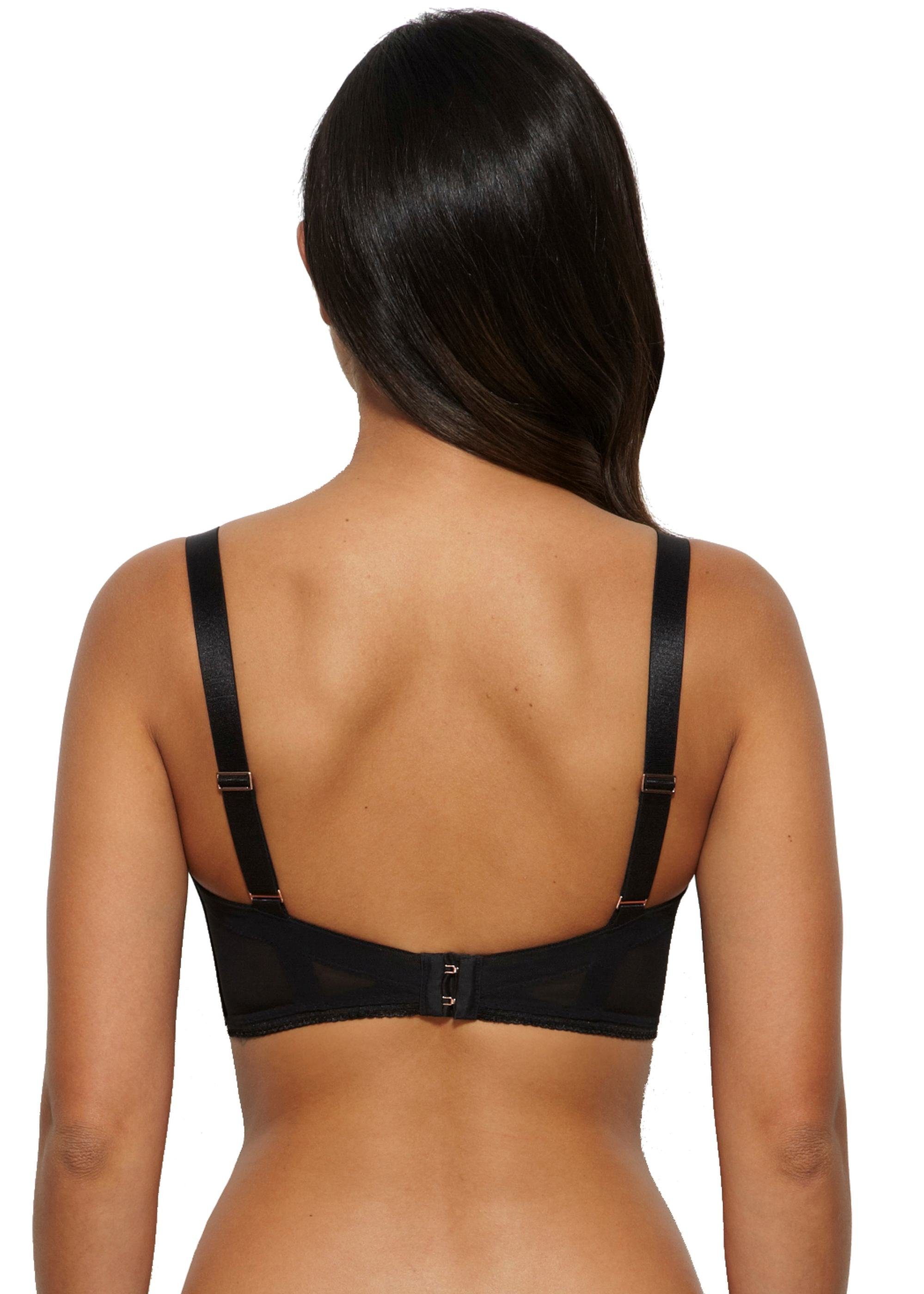 Gossard Dekolleté-BH VIP Retrolution Staylo Push-Up BH Black (Longline BH, 1-tlg., Teilspitze) verführerisch sexy
