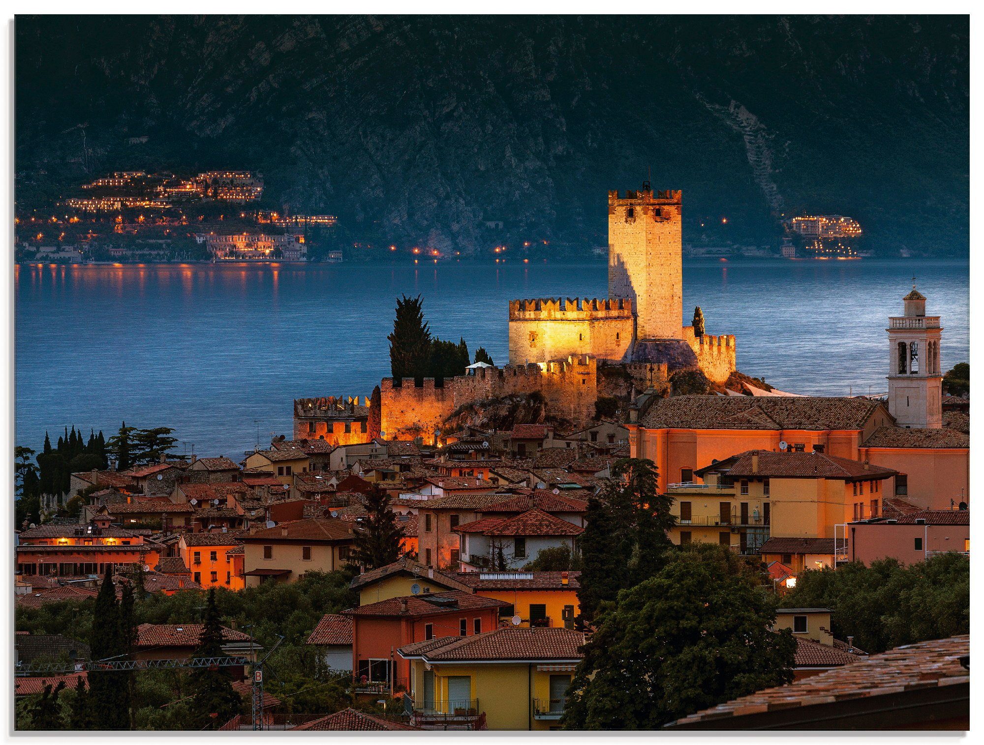 Artland Glasbild »Über den Dächern von Malcesine«, Europa (1 Stück)-Otto