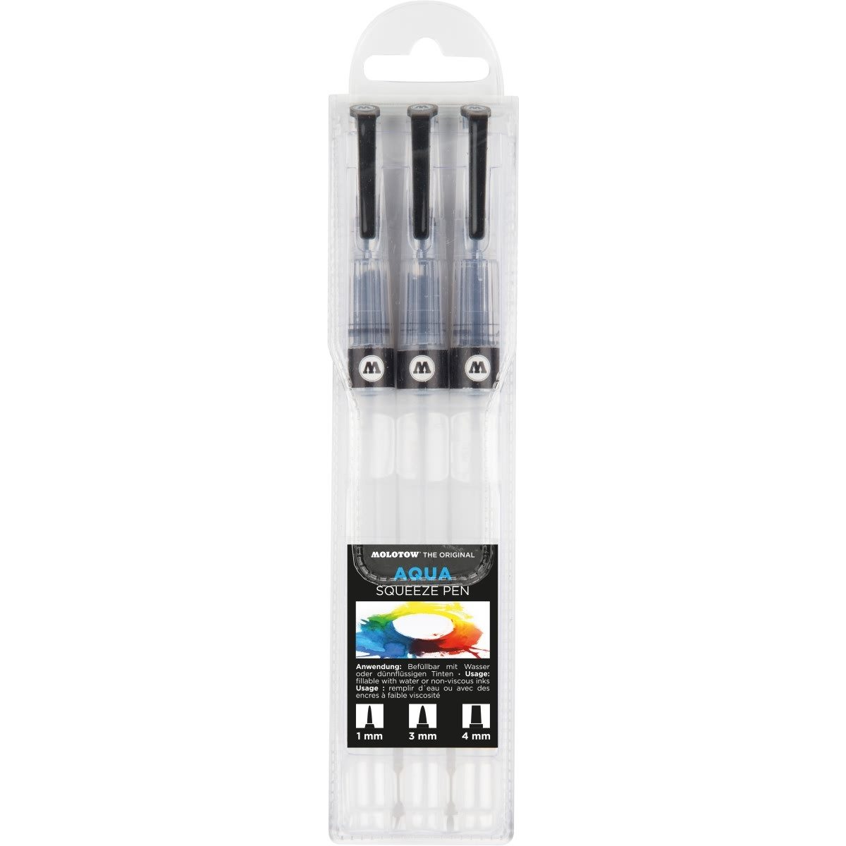 MOLOTOW Permanentmarker Leerstift Aqua Squeeze Pen Basic-Set 1