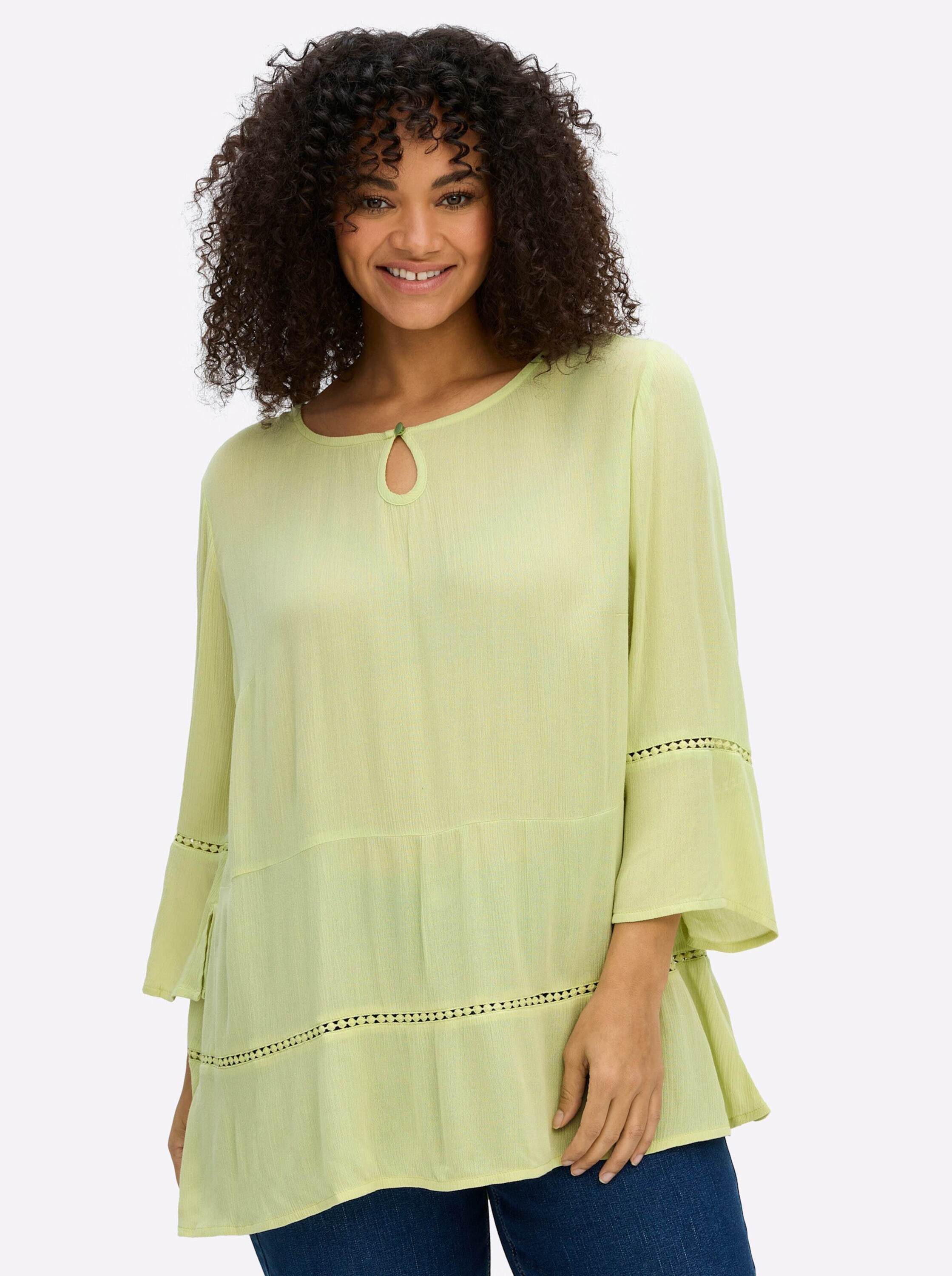 Sheego Klassische Bluse 3/4-Arm-Bluse 3/4-Arm günstig online kaufen