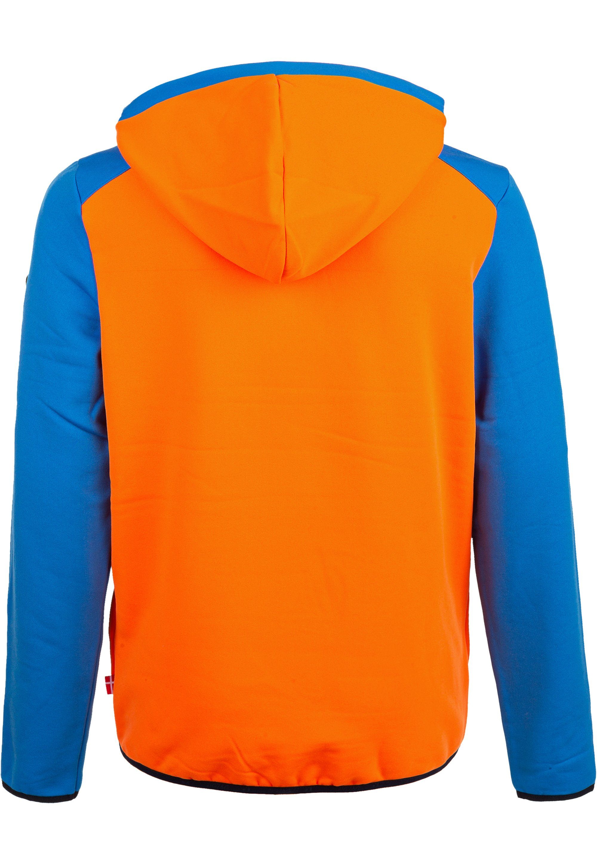 (1-tlg) Funktionsmaterialien orange aus ZIGZAG FINK schnelltrocknenden Kapuzensweatshirt