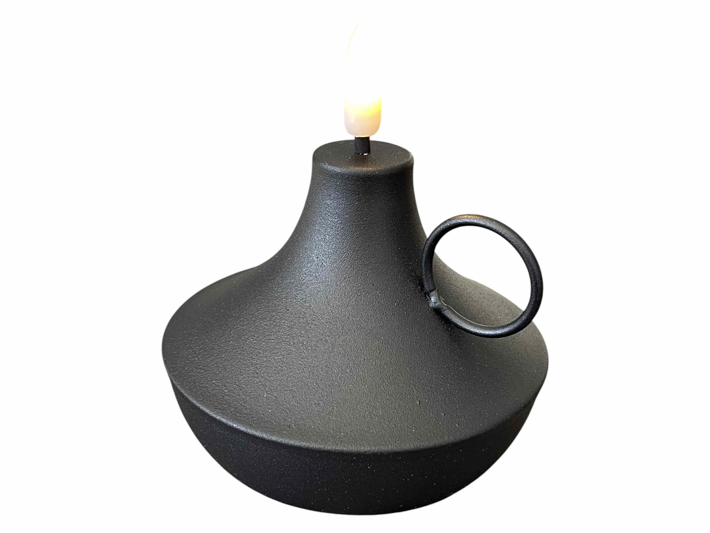 Countryfield LED-Kerze (1-tlg), Optik Öllampe schwarz 6/18h Timer günstig online kaufen