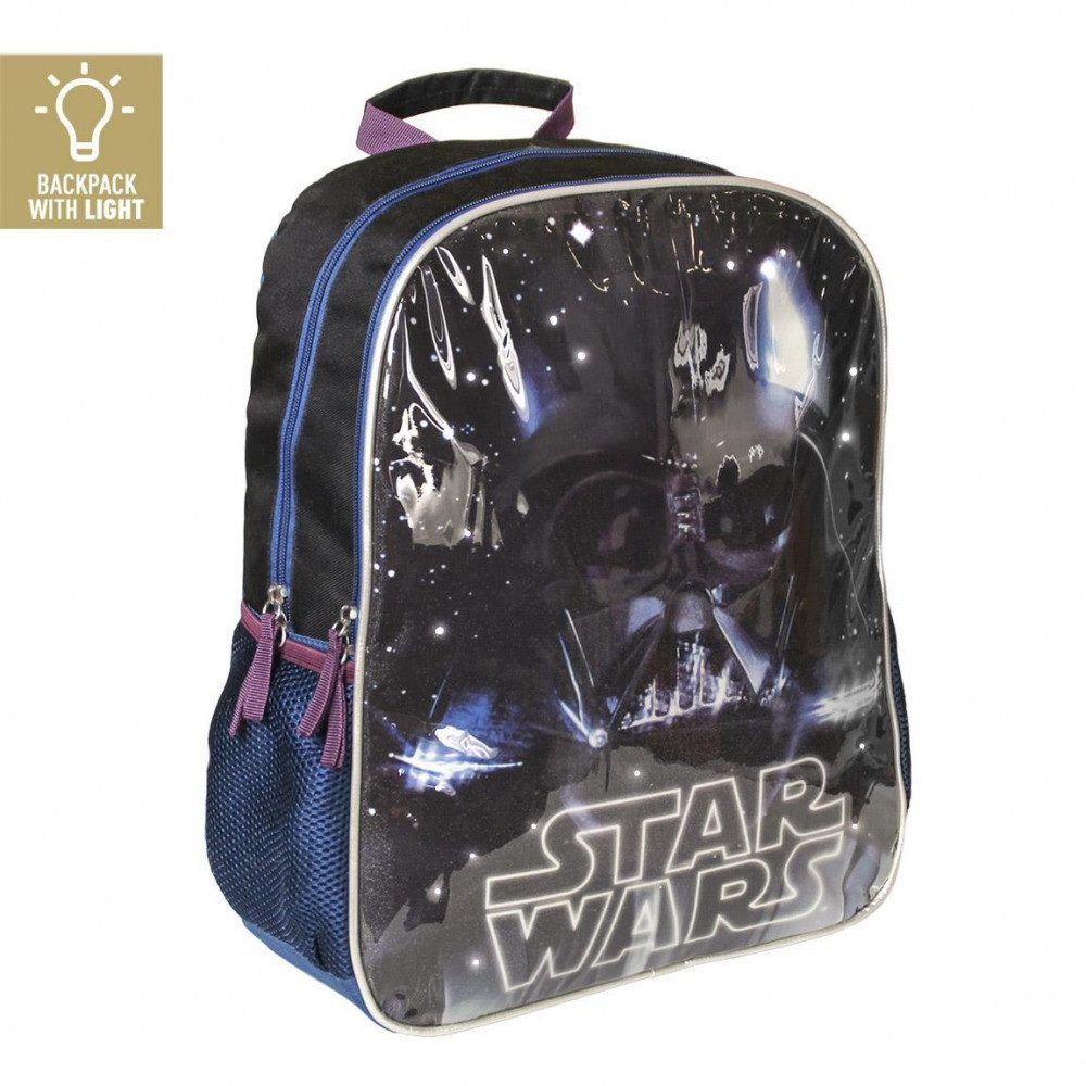 Tinisu Rucksack Star Wars Rucksack mit Licht Tasche Schule Umhängetasche