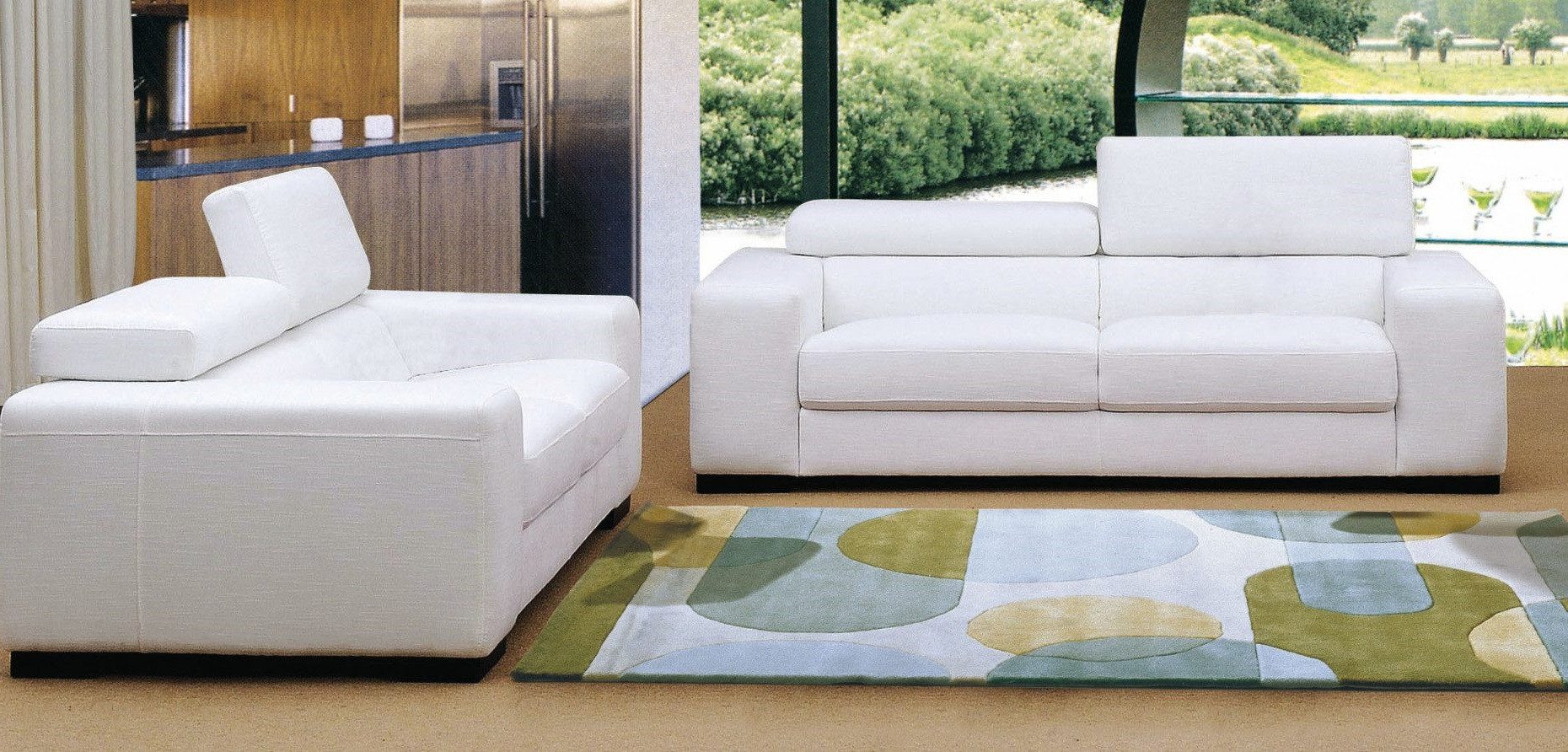 Xlmoebel Polstergarnitur Moderne Sofagarnitur aus hochwertigem Echtleder in elegantem Design, (Polstergarnitur, 2-tlg., 3Sitzer + 2Sitzer 32_2280), Hergestellt in Europa
