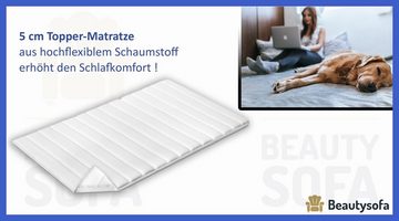 Beautysofa Boxspringbett Top1 (Bett für Schlafzimmer), 120, 140, 160, 180, 200 cm, mit 2x Bettkästen, Federkernmatratze