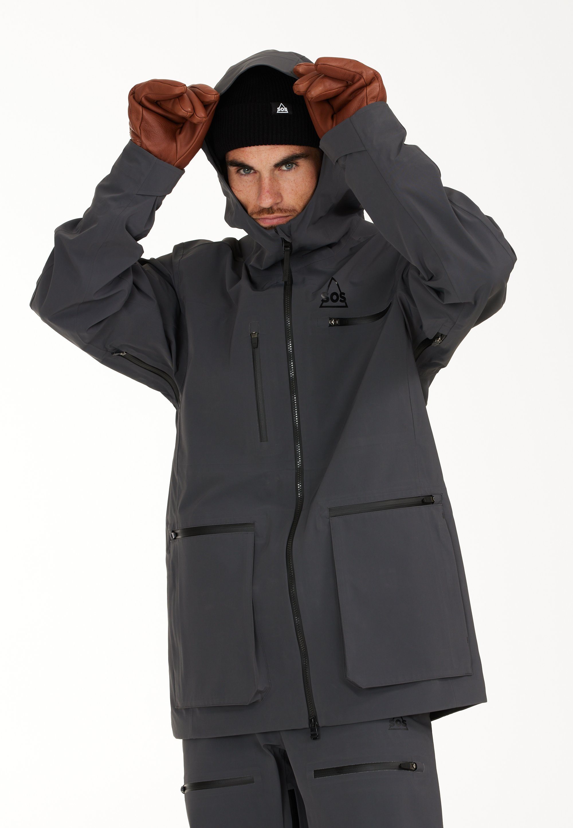 SOS Skijacke Silverton aus wasserdichtem Material