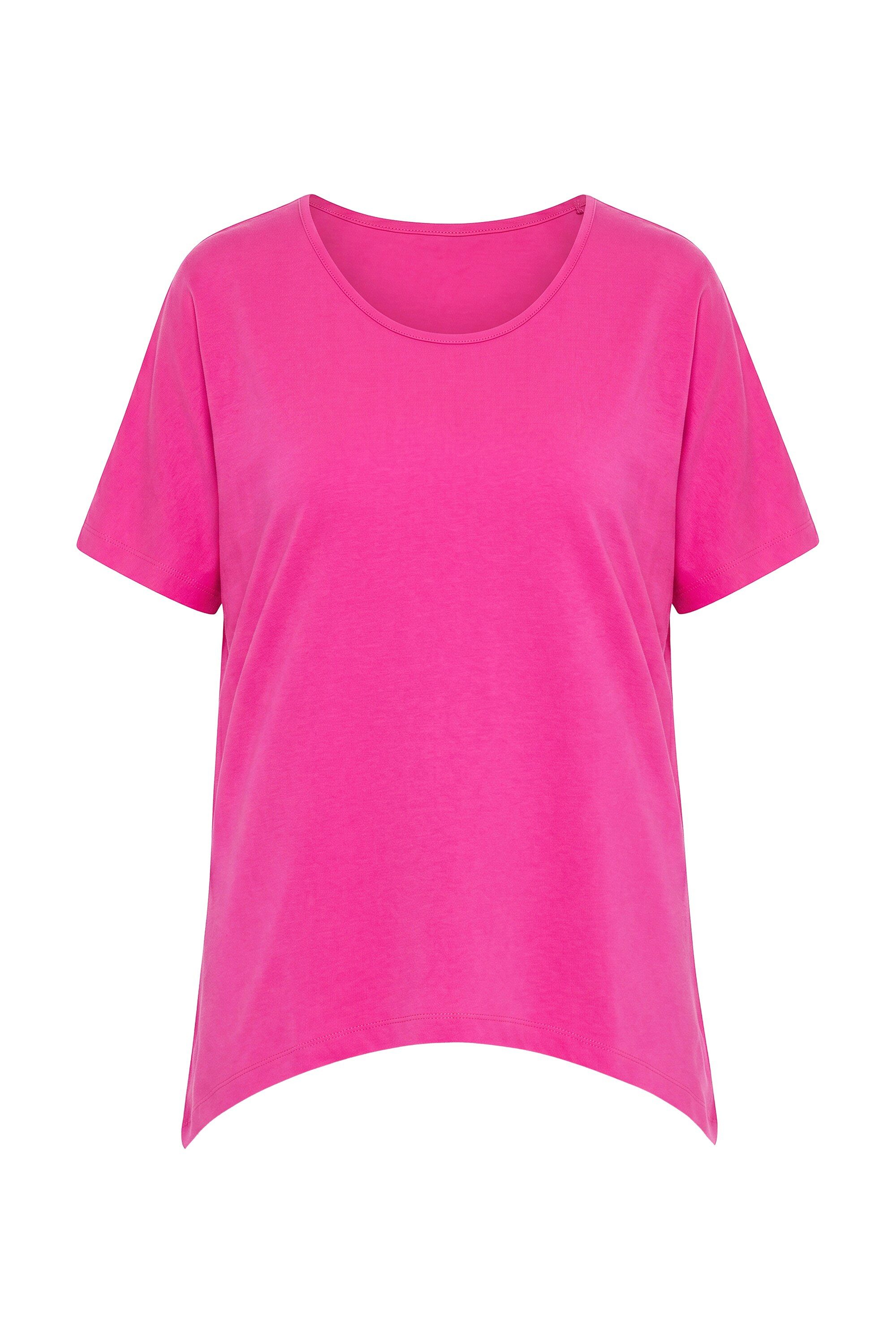 T-Shirt Zipfelshirt Zipfelsaum Halbarm