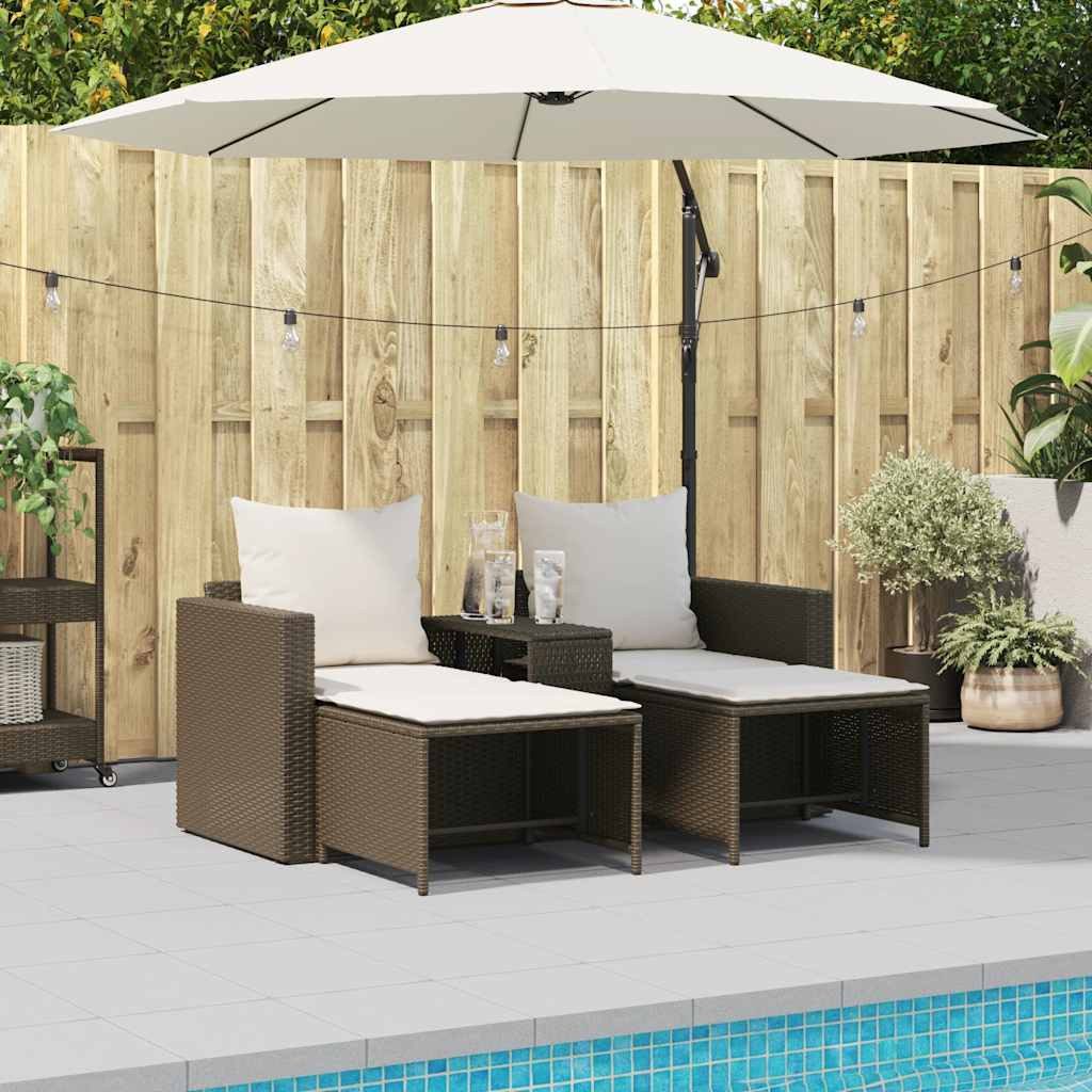 vidaXL Loungesofa 5-tlg. Garten-Sofagarnitur Kissen Stapelbar günstig online kaufen