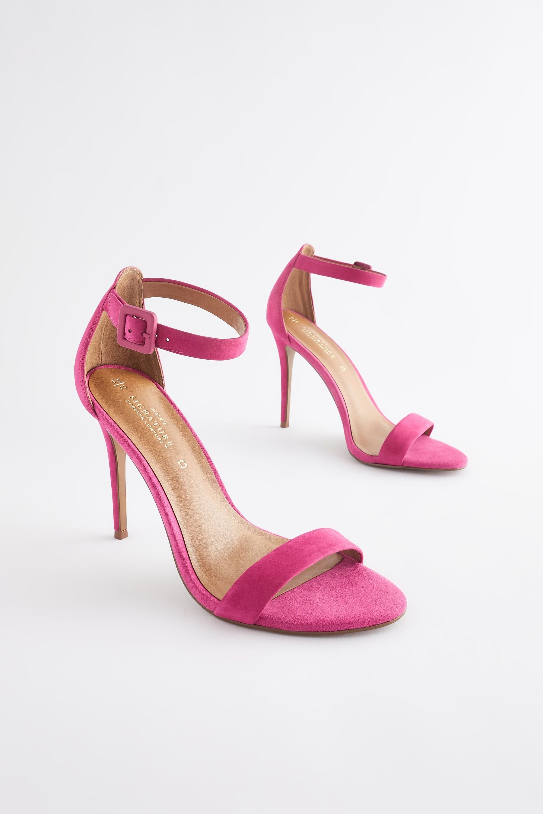 Leder-Sandalen Next Sandalette Absatz (1-tlg) Signature mit Pink