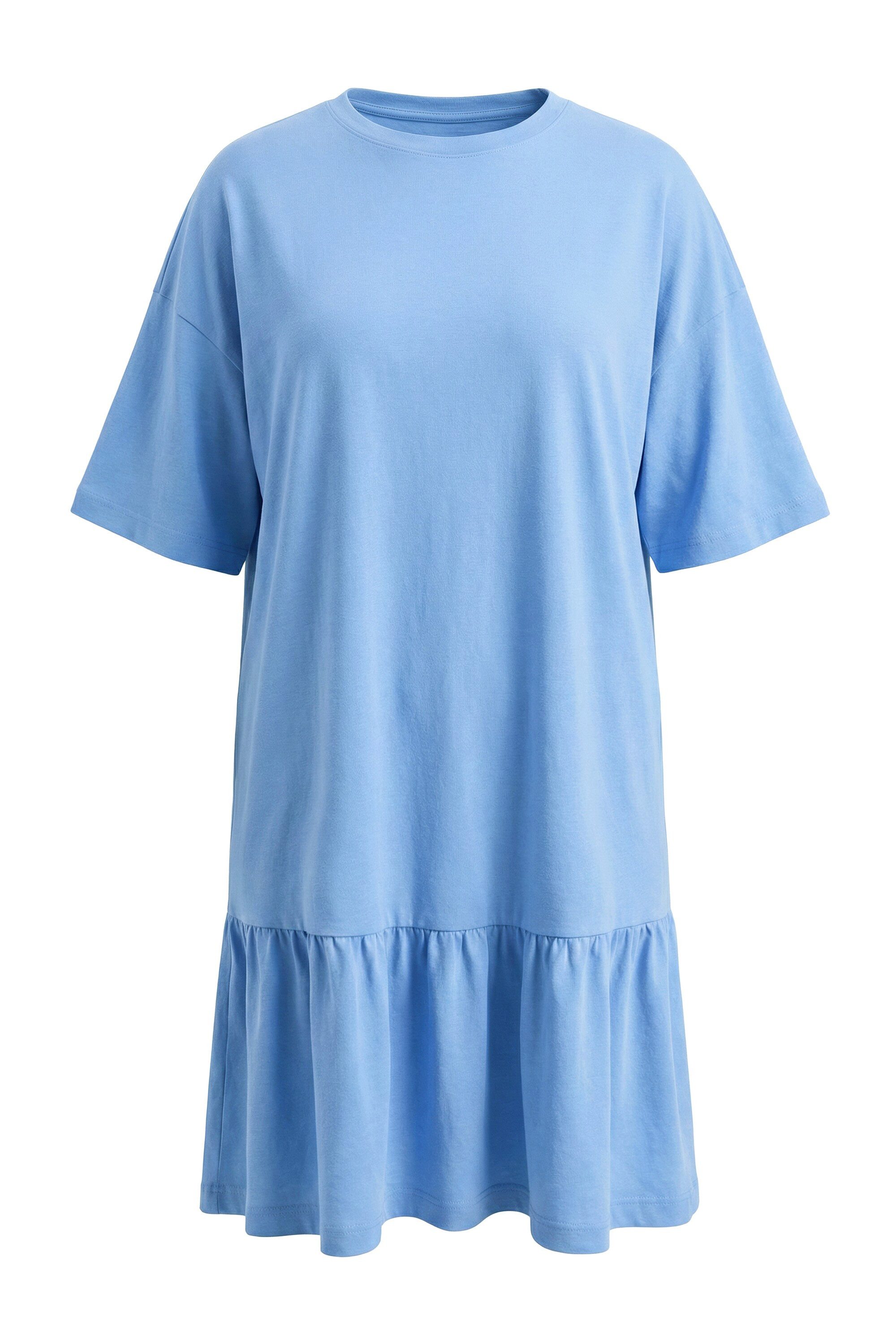 Studio Untold Midikleid Jerseykleid A-Linie Saumvolant Halbarm – Bild 2 von 3