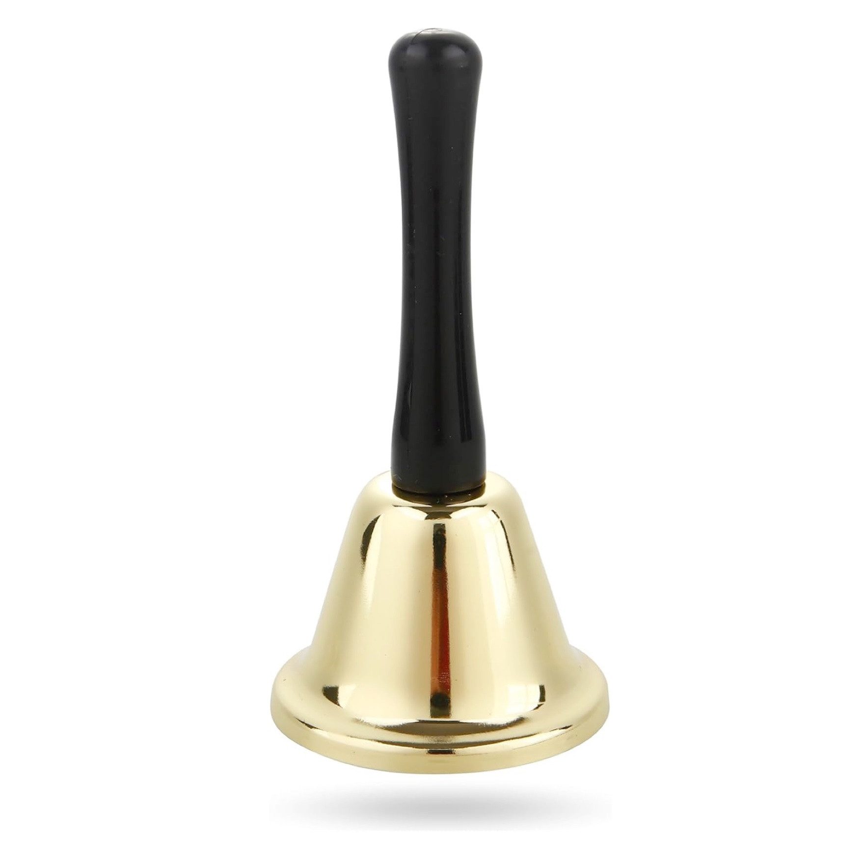 Glocke 1x Glocke Gold als Weihnachtsmann Accessoire - Nikolausglocke
