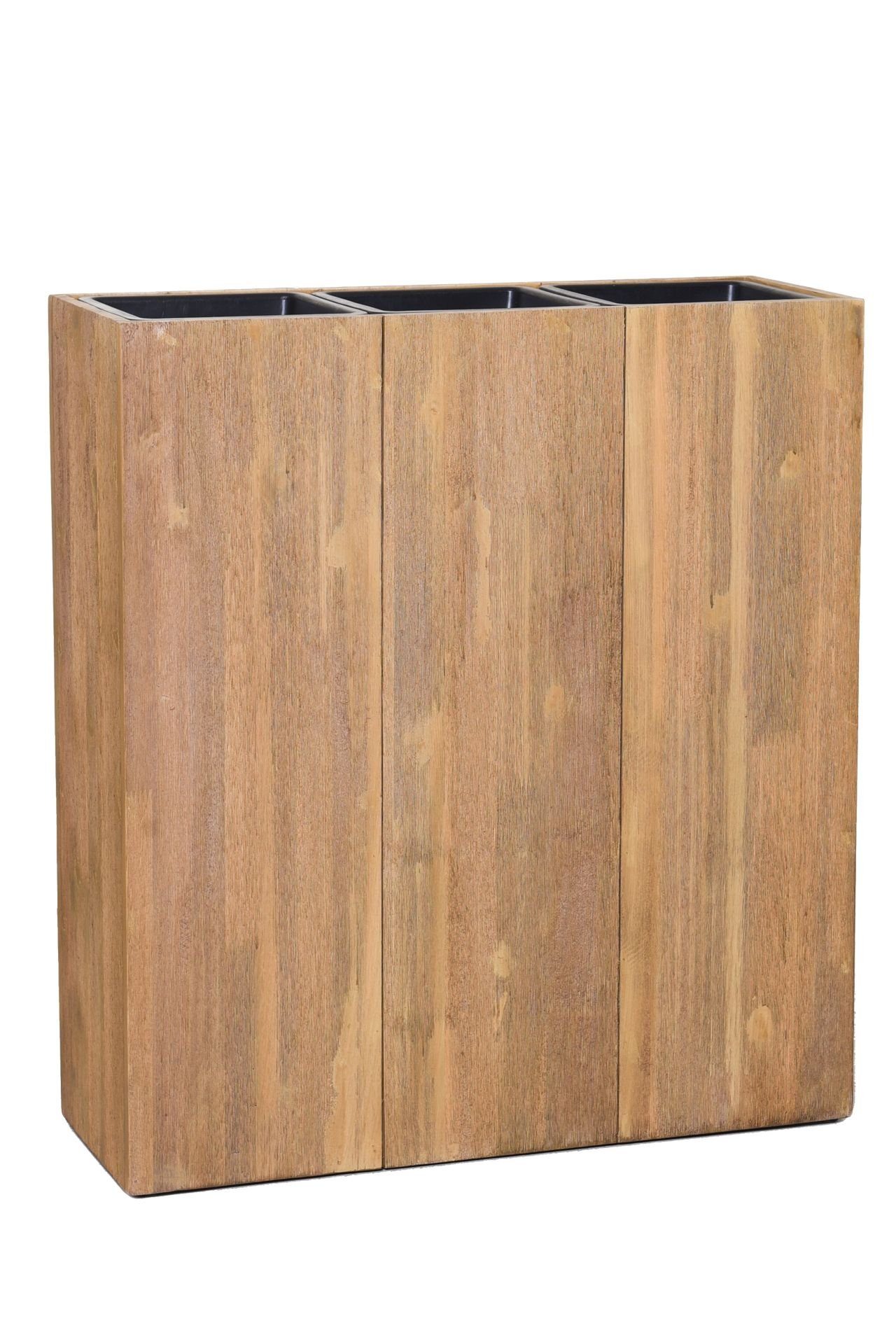 VIVANNO Pflanzkübel Pflanzkübel Raumteiler Sichtschutz Holz ELEMENTO Braun - 64x25x75 cm | Pflanzkübel