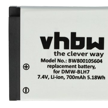 vhbw kompatibel mit Panasonic Lumix DMC-LX10, DMC-LX15, DMC-GM5L, DMC-GM5W Kamera-Akku Li-Ion 600 mAh (7,2 V)