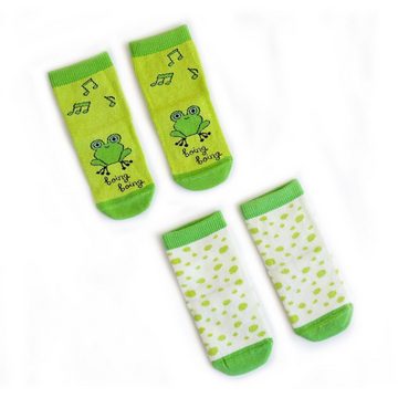 MILK&MOO Socken Milk&Moo Cacha Frog und Baby Sangaloz 2 Paar Baby Socken, 12-24 Monate (1-Paar)