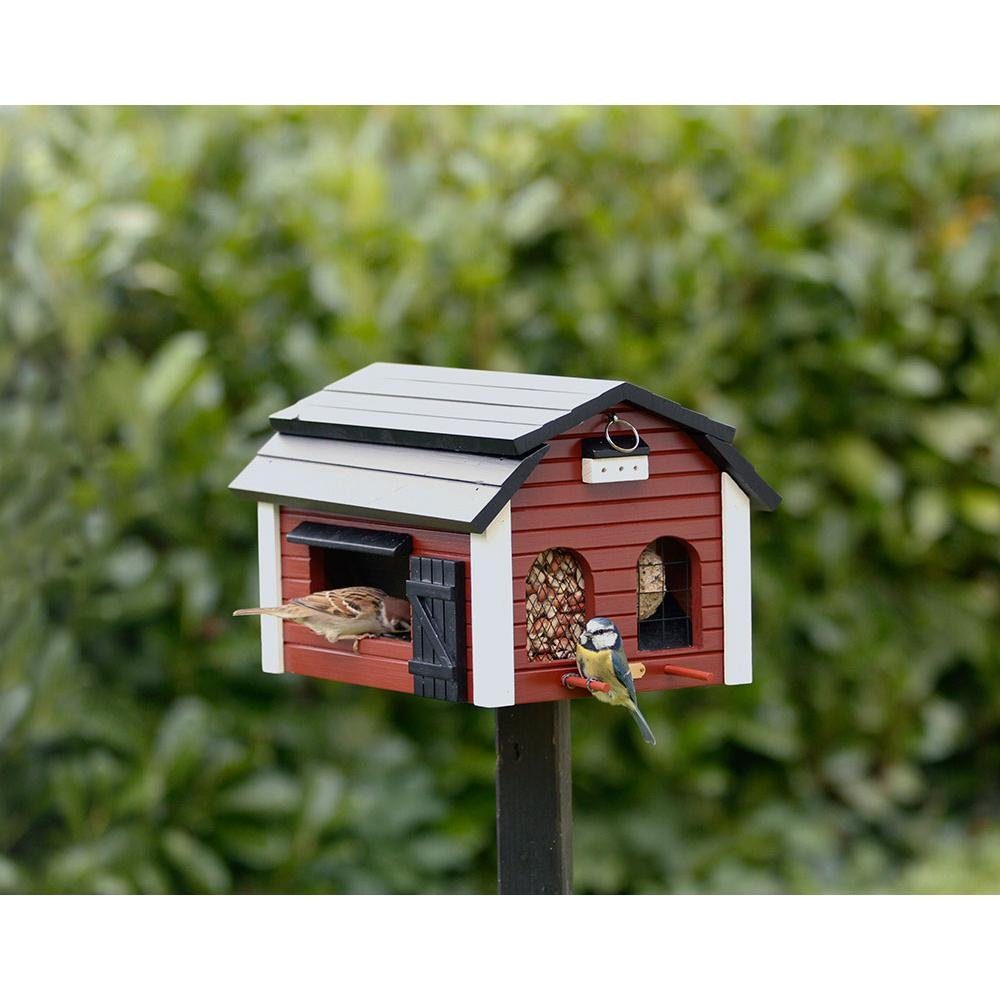 Wildlife Garden Vogelhaus Futterhaus Futterscheune Rot