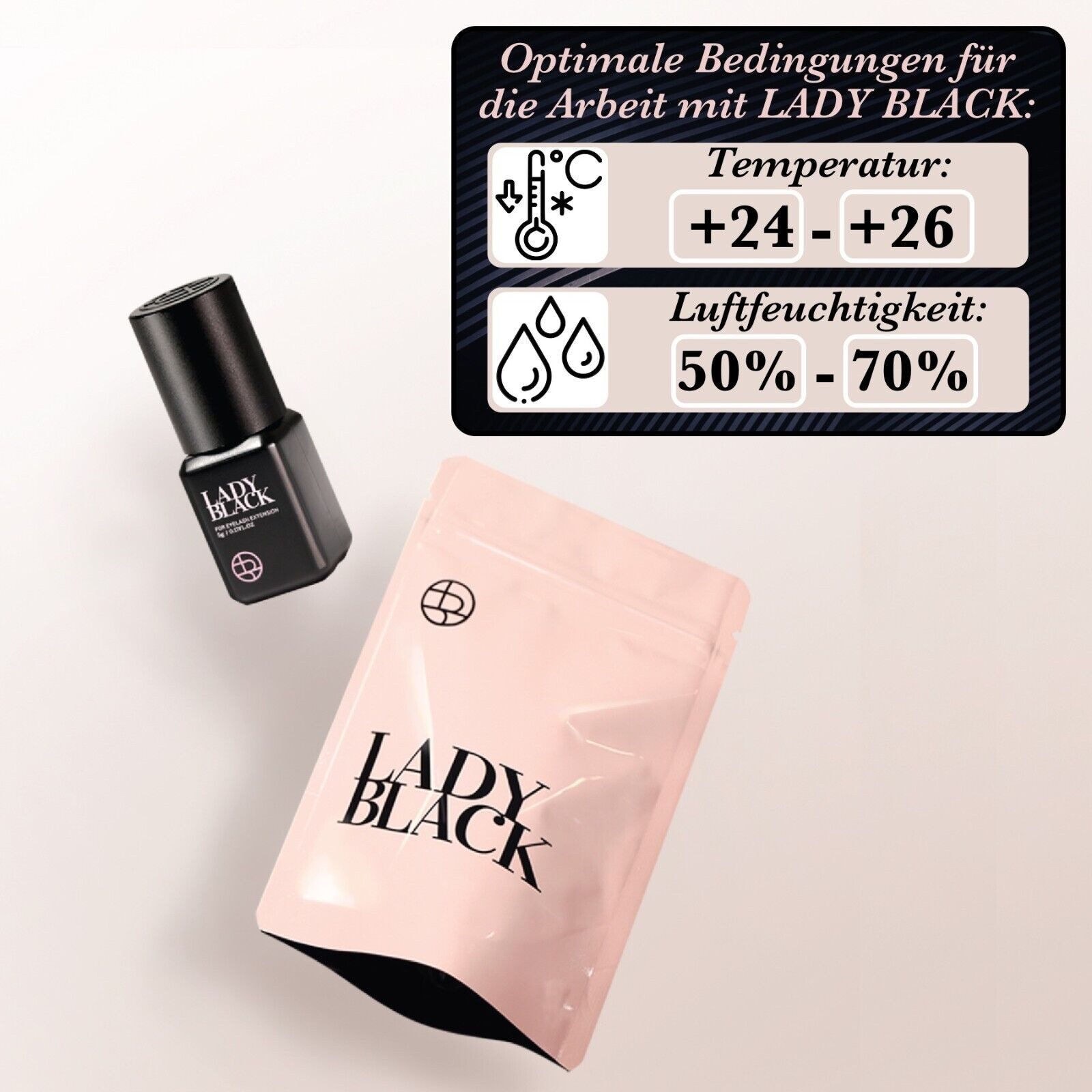 Sky Glue Wimpernkleber Lady Black für Wimpernverlängerung Neuheit der Marke Sky