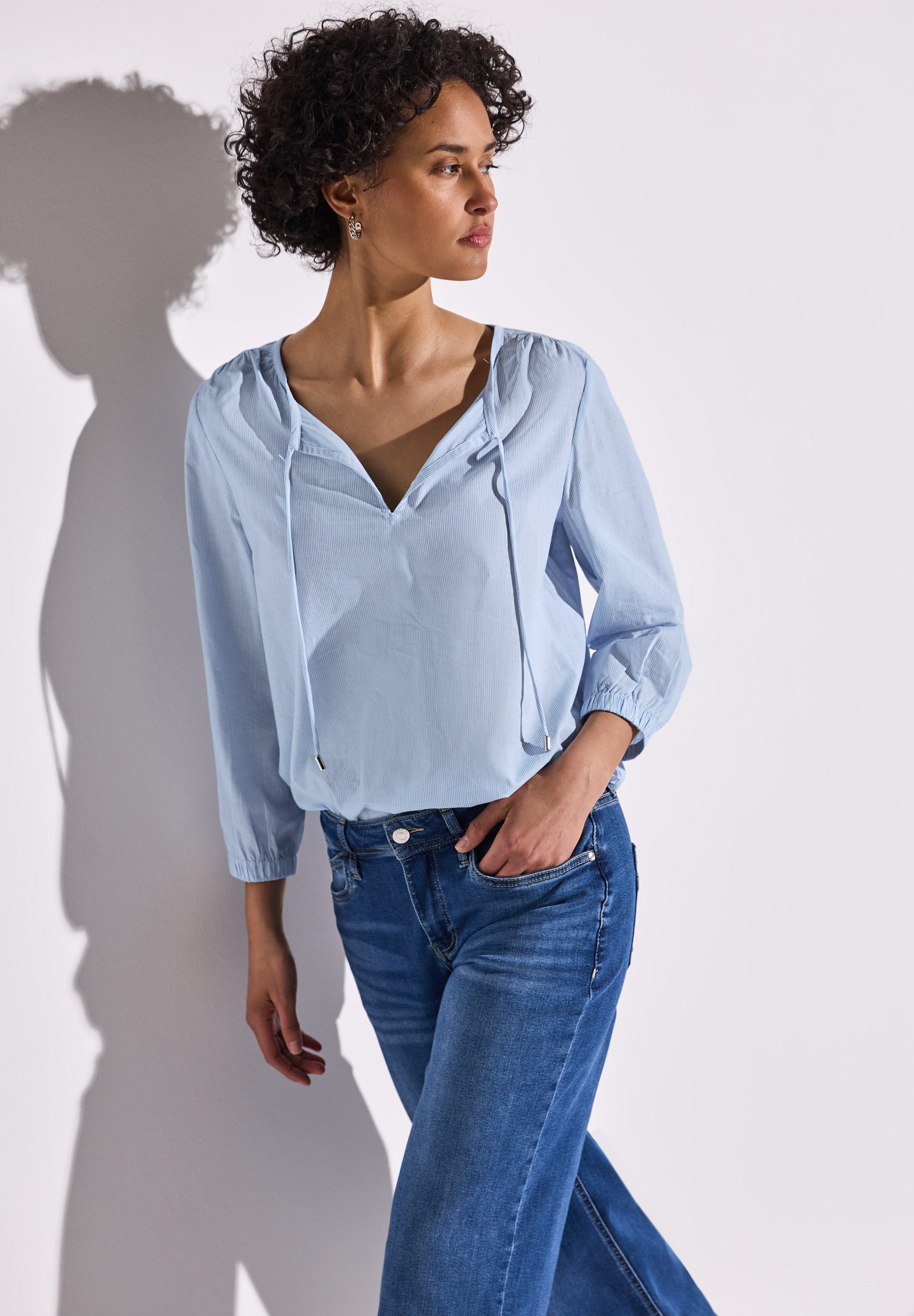 STREET ONE Shirtbluse mit geschlitztem Ausschnitt günstig online kaufen