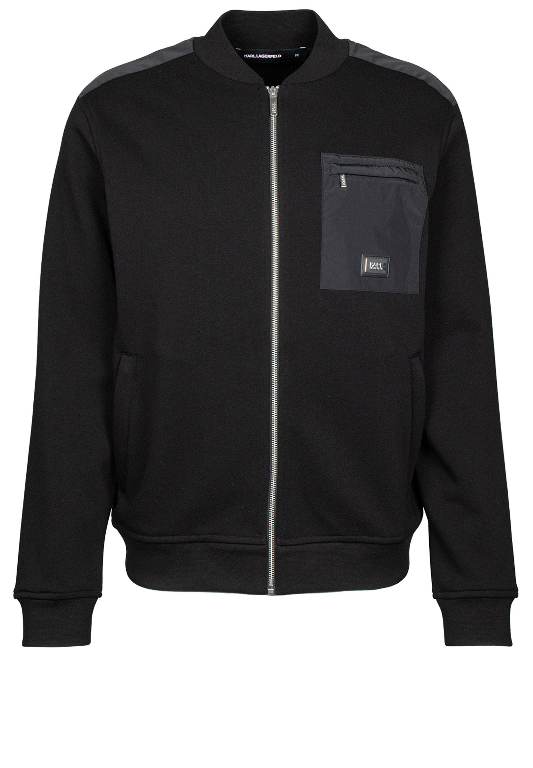 KARL LAGERFELD Sweatjacke mit Brusttasche (1-tlg)