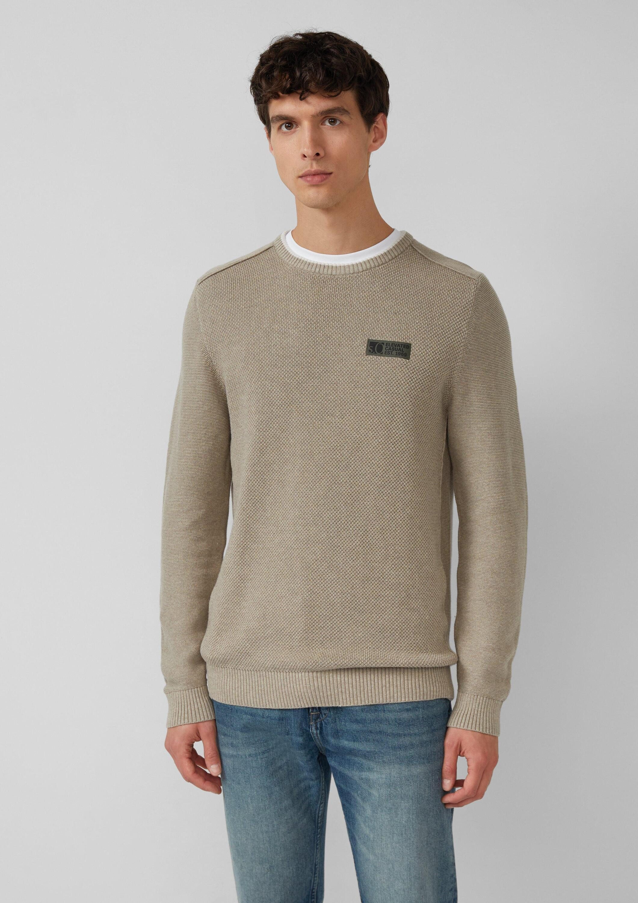 s.Oliver Longpullover Strickpullover Strickpullover aus Baumwolle günstig online kaufen