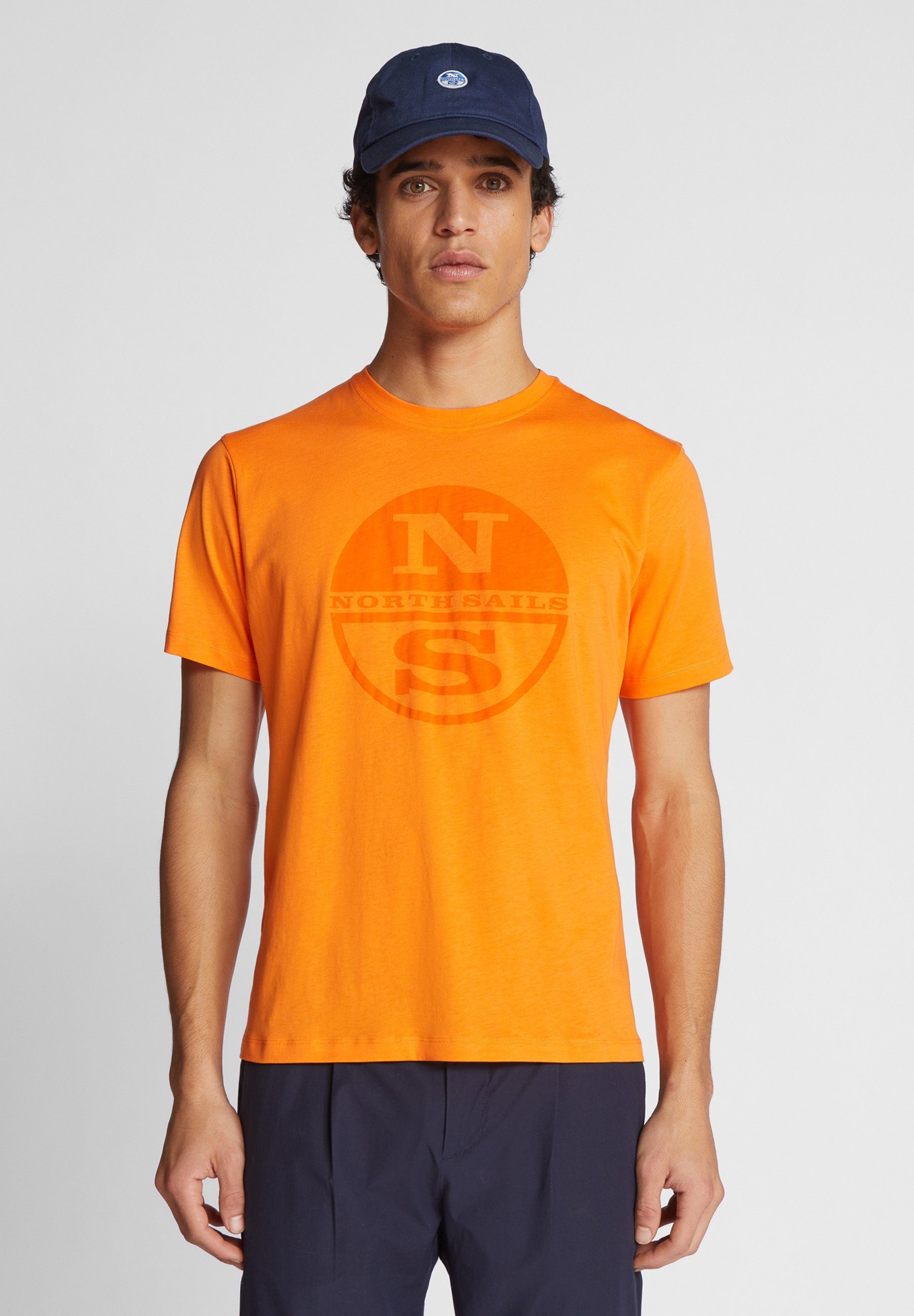 North Sails T-Shirt T-shirt mit Maxi-Logo ORANGE VIBRANT