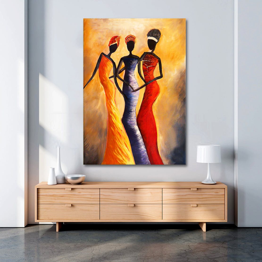 Artedinoi Leinwandbild Afrikanische Frauen Leinwandbild Wandbild XL Kunst Deko, Afrikanische Frauen, Porträt