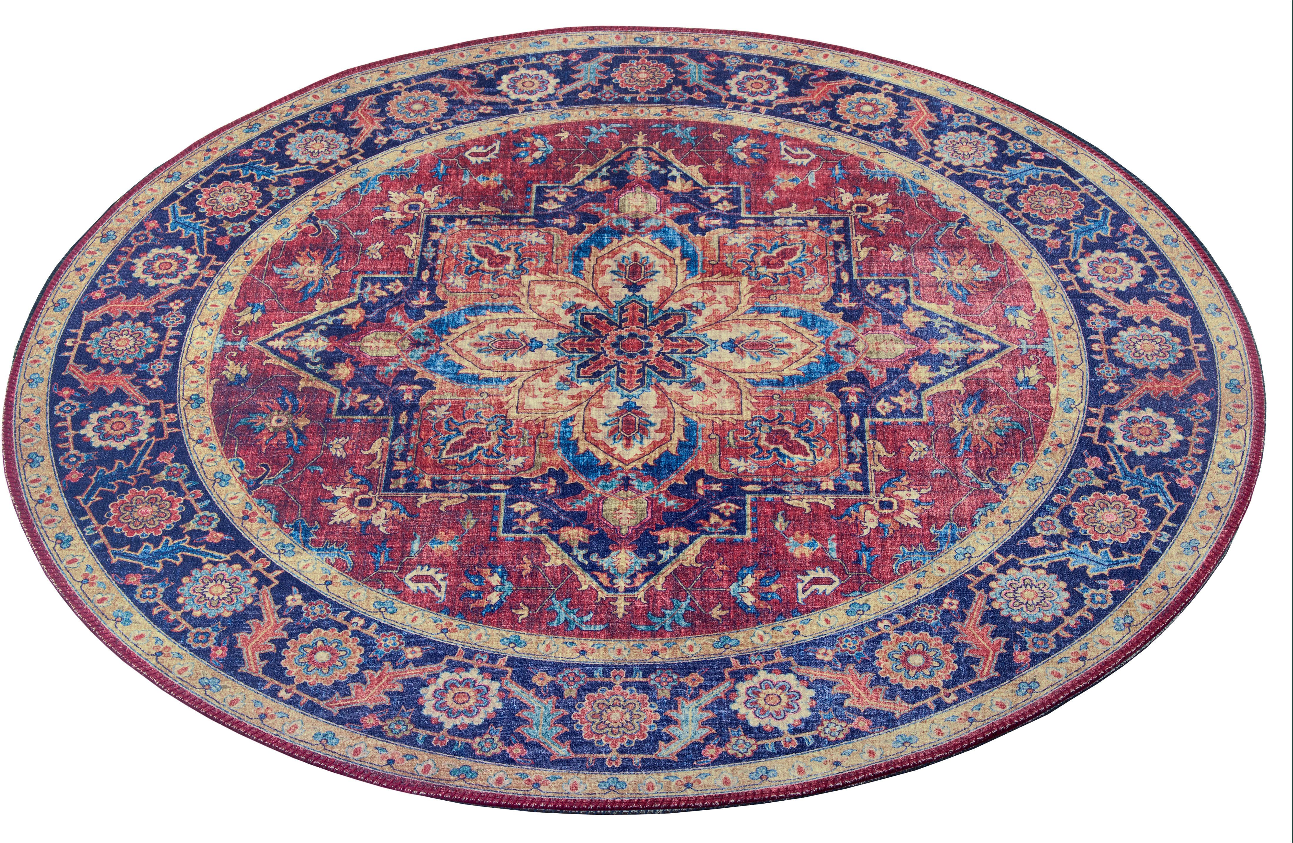 HANSE Home Teppich Anthea, rund, Höhe: 5 mm, Orientalisch, Orient, Vintage, Wohnzimmer, Schlafzimmer, Esszimmer