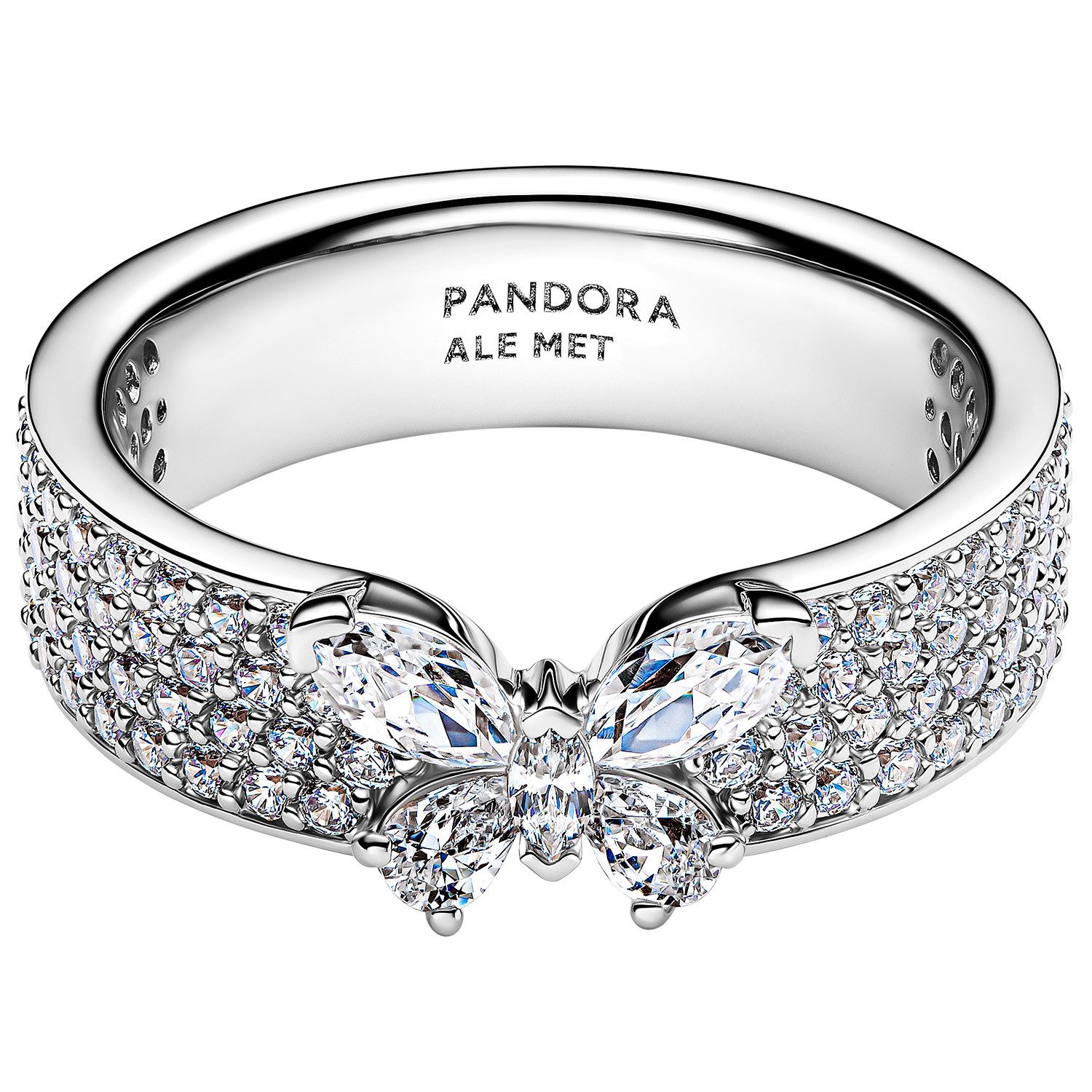 Pandora Silberring Damen-Funkelnder breit Silber günstig online kaufen