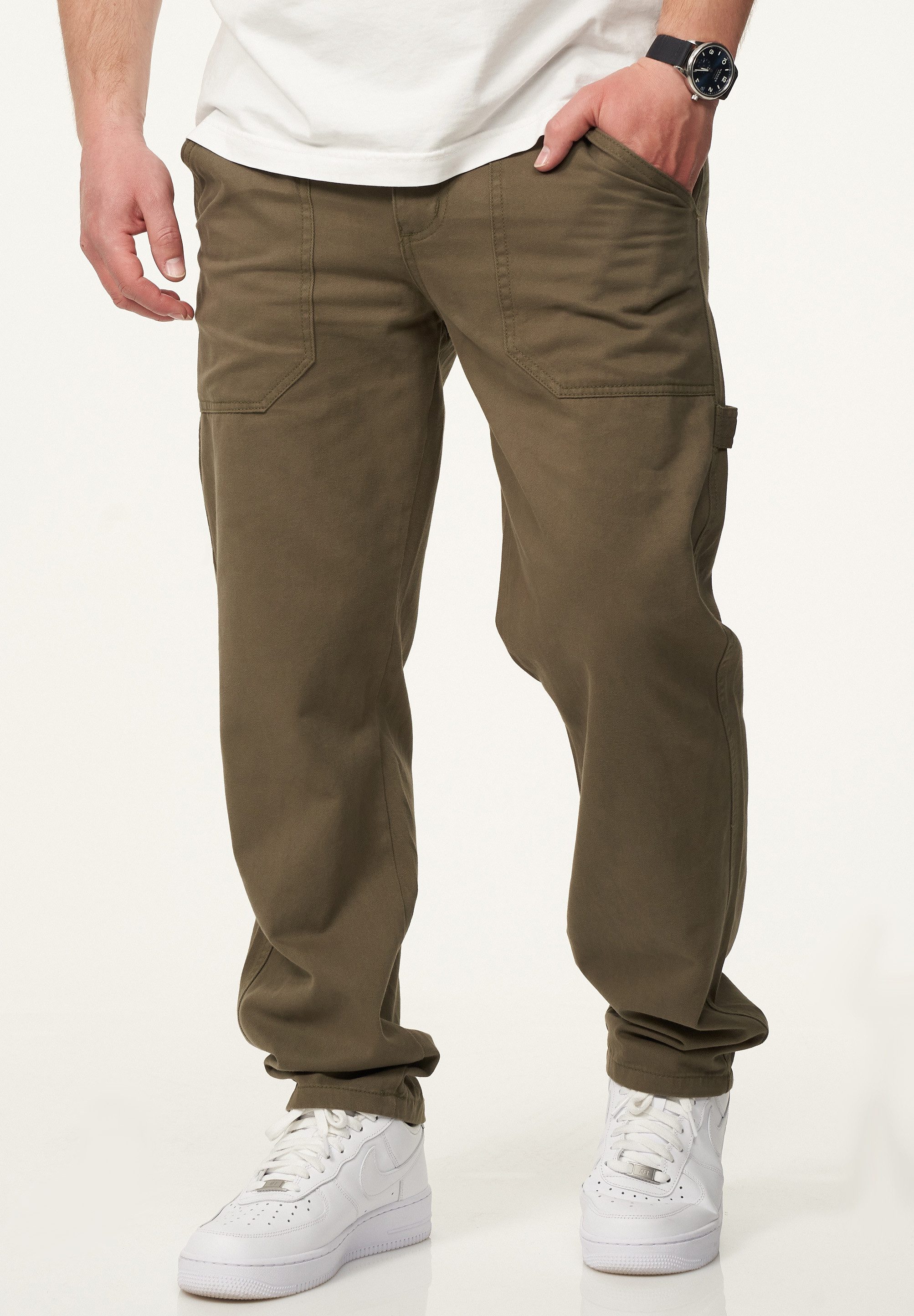 DAILY COTTON Straight-Jeans Hose im Carpenter-Stil - Regular-Fit Workwear H günstig online kaufen
