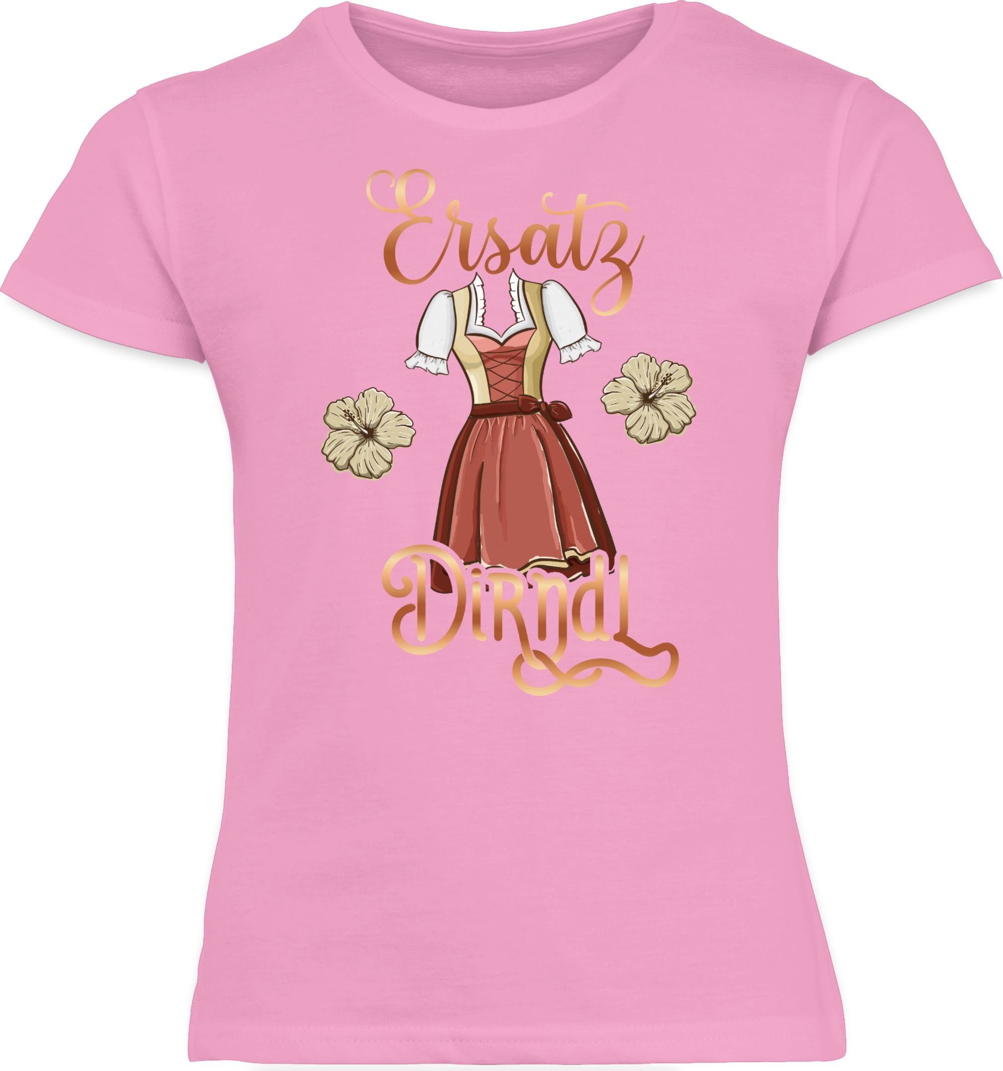 Shirtracer Dirndl Kinder Oktoberfest Ersatz T-Shirt Tracht Rosa 2 Mode für Outfit