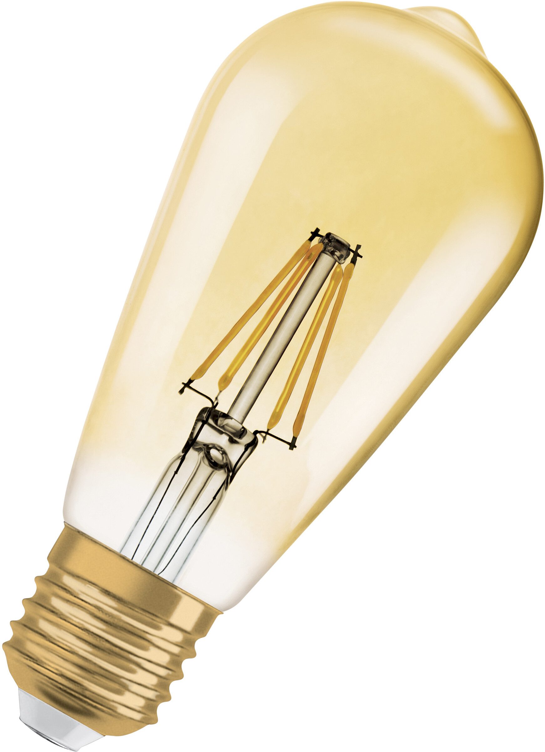 Osram LED-Filament 1906Vintage Edition goldenes Glas, E27, 2 St., Warmweiß