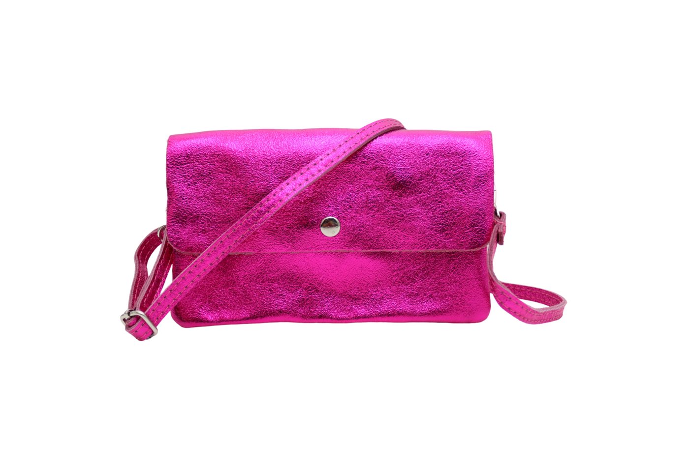 MIRROSI Clutch Damen, Crossbody Bag, Echtleder made in Italy ca.20x12x2cm (Leopard Leo Muster und Unifarbe), Umhängetasche, Schultertasche für jeden Anlass