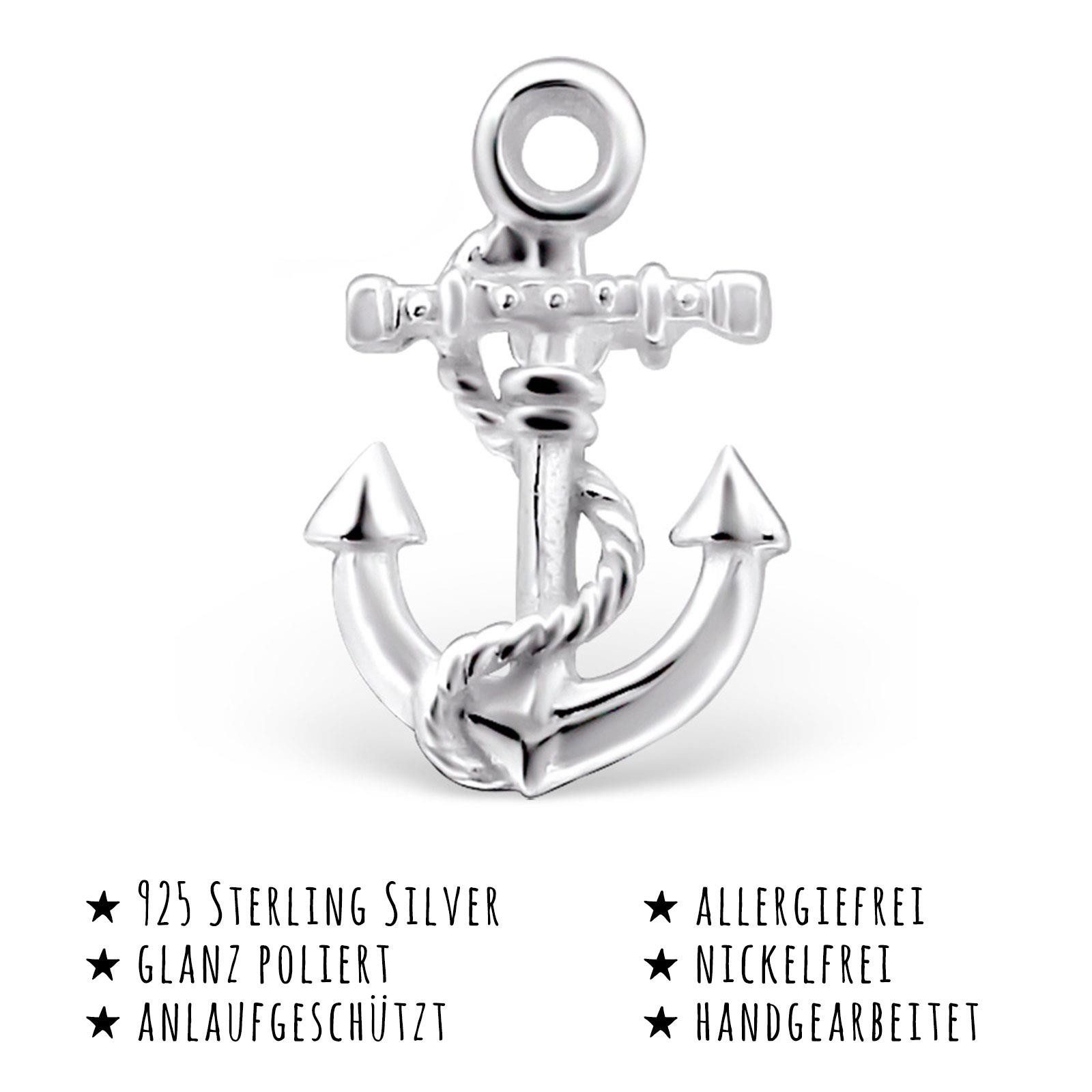Monkimau Ohrring-Set Anker Ohrringe aus 925 Silber, Hypoallergen