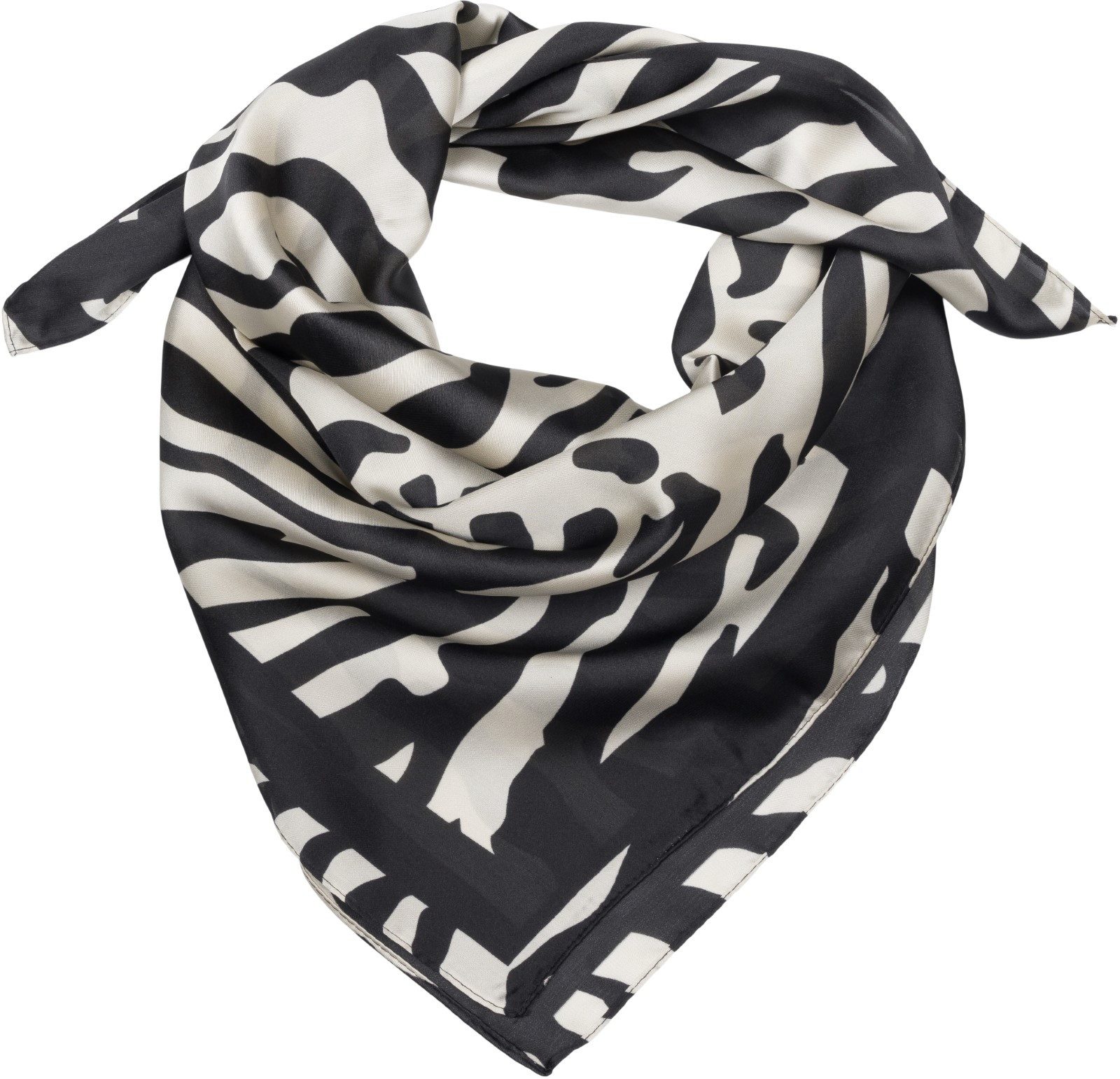 styleBREAKER Modetuch Halstuch Zebra Muster Satin Optik, (1-St)