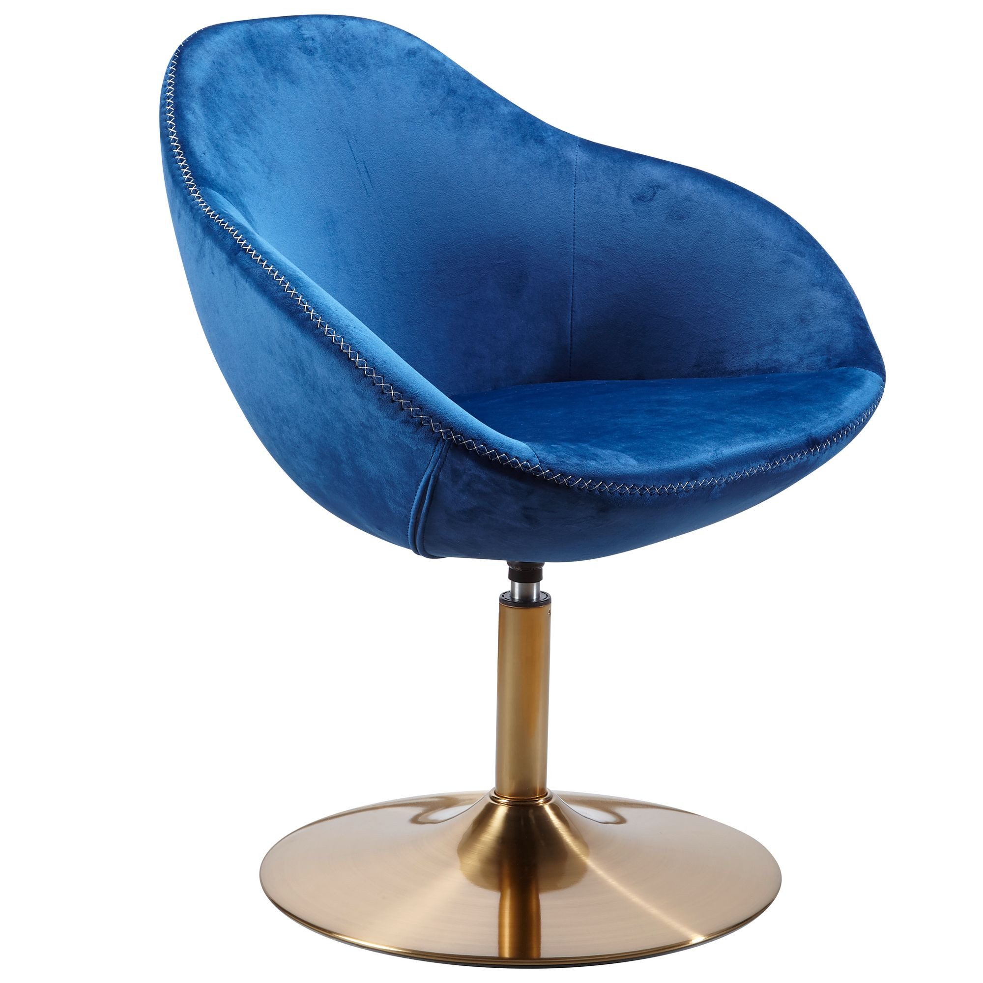 FINEBUY Polsterstuhl SuVa14764_1 (Samt Blau / günstig online kaufen
