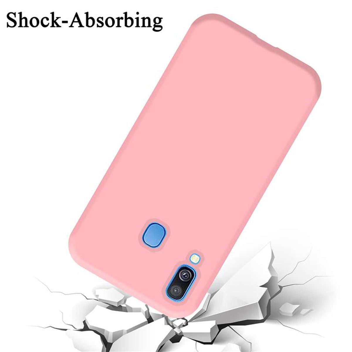 Cadorabo Handyhülle für Samsung Galaxy A40 Hülle Samsung Galaxy A40, Flexible Hülle TPU Silikon Schutzhülle Back Cover Case
