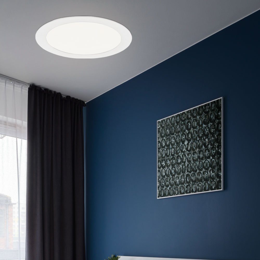 Deckenlampe LED Globo verbaut, Einbaustrahler, fest LED-Leuchtmittel Warmweiß, Wohnzimmerleuchte Deckenleuchte Einbauleuchte