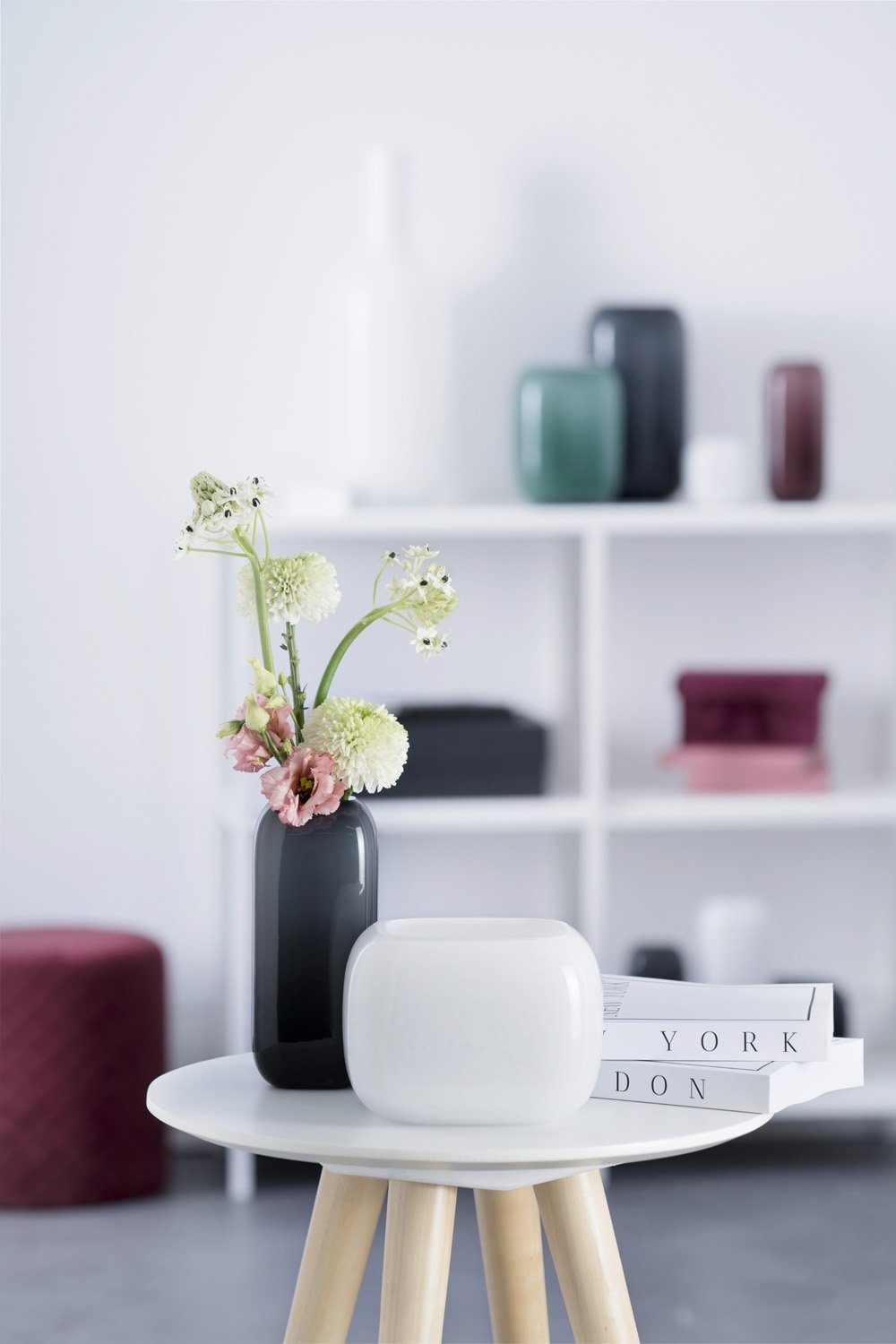 LEONARDO Dekovase MILANO, Vase, Grau, Glas, günstig online kaufen