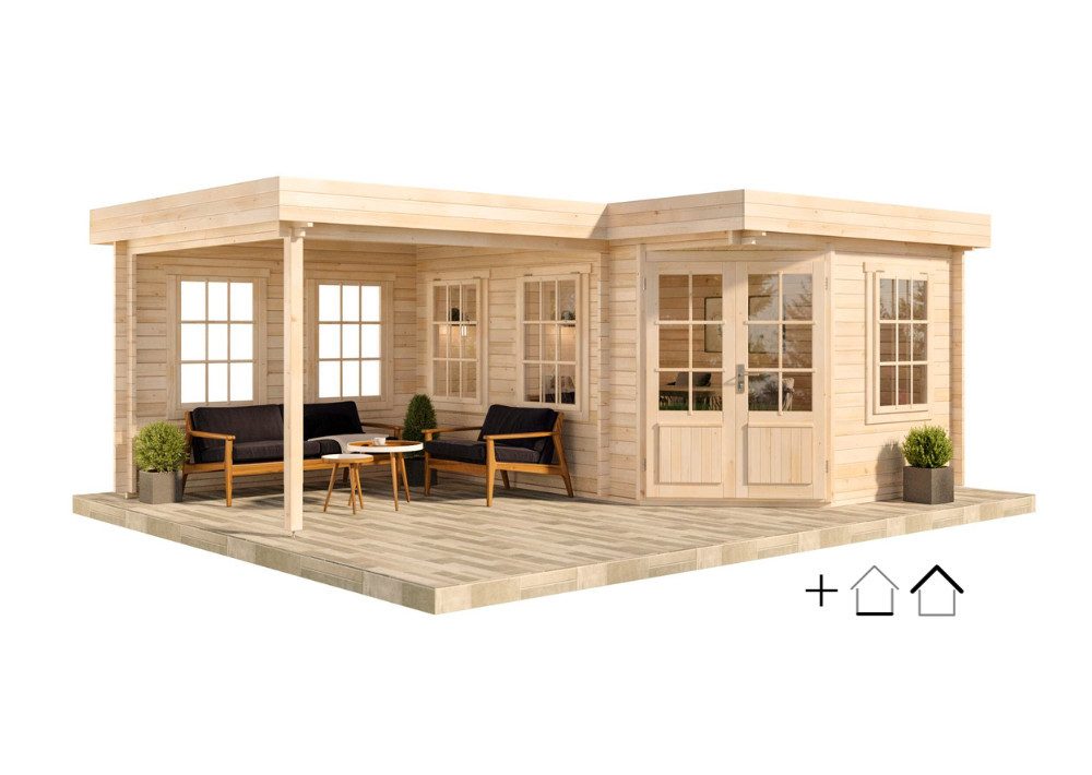 Alpholz Gartenhaus Holz Set - 5-Eck günstig online kaufen