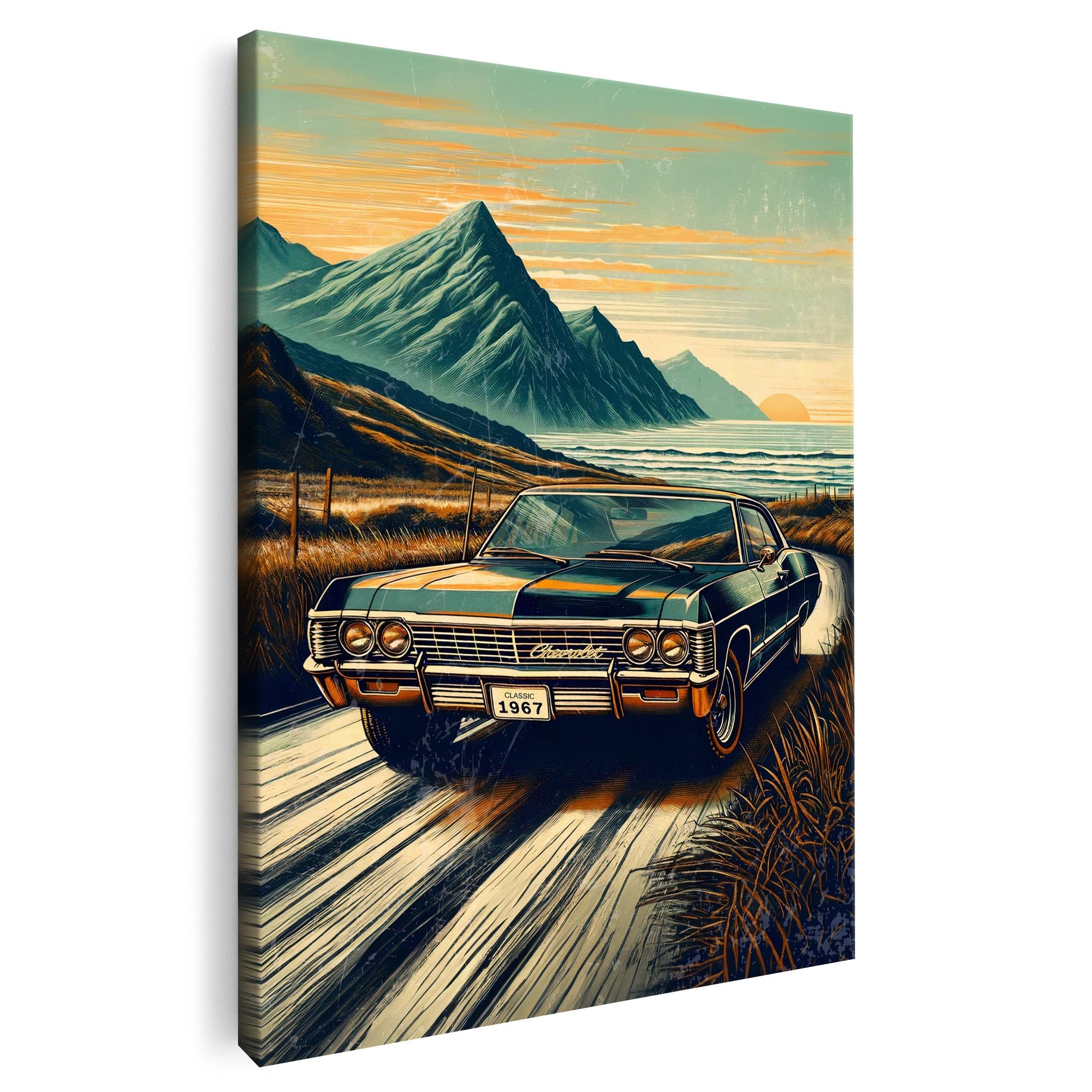Artmazing Leinwandbild Chevy 67, Chevy 67, gesp. auf FSC Echtholz-Keilrahmen, in versch. Größen