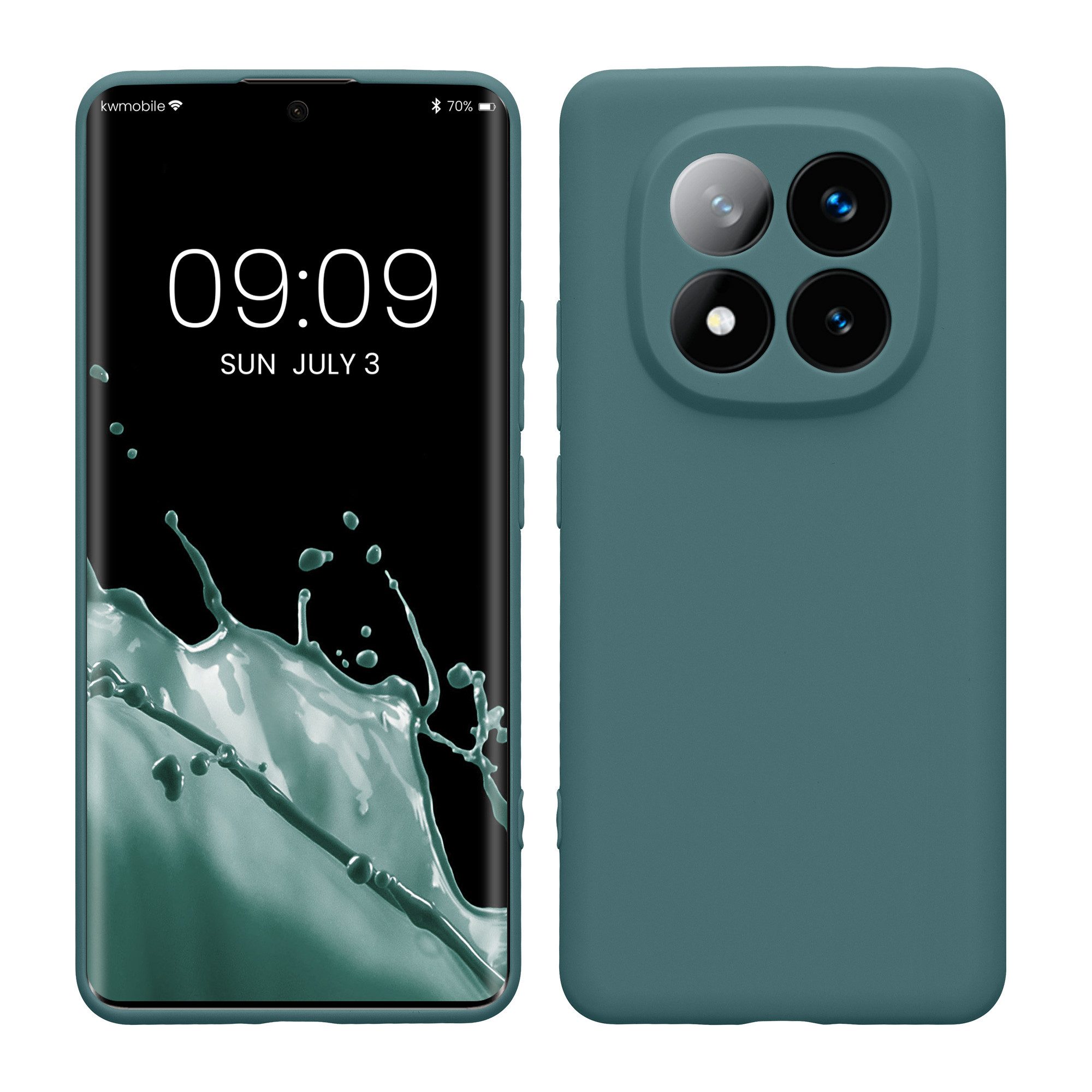 kwmobile Handyhülle Hülle für Xiaomi Redmi Note 14 Pro+ 5G / Redmi Note 14 Pro Plus 5G, Backcover Silikon - Soft Handyhülle - Handy Case in Arctic Night